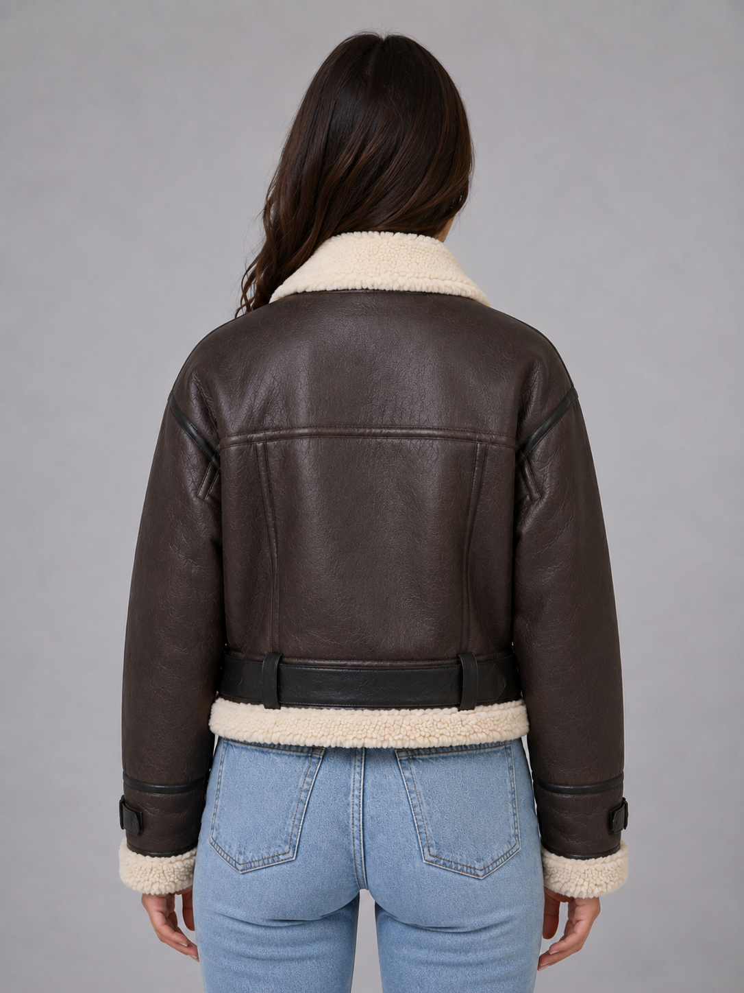 Women's Faux Suede Aviator Jacket - product image 6