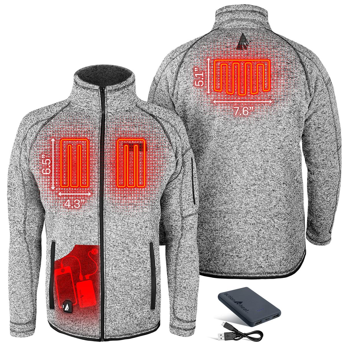 Heatrea 5V Men's Battery Heated Sweater Jacket