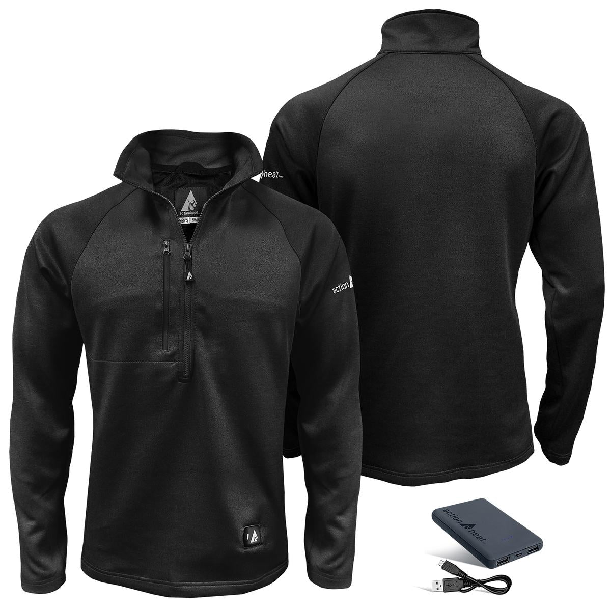 Heatrea 5V Men's 1/2 Zip Pullover Battery Heated Shirt