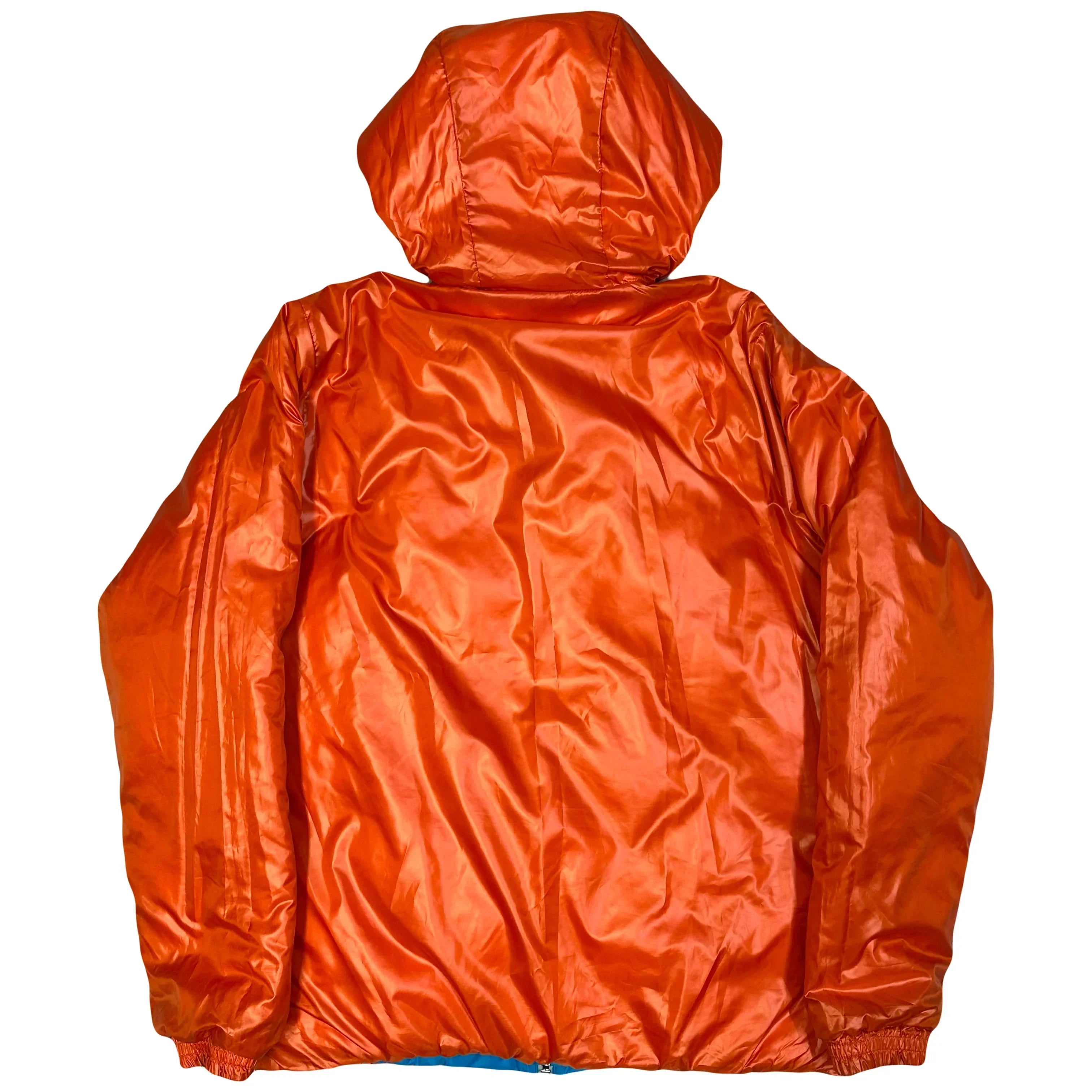 Diamond Stitch Reversible Puffer Jacket In Blue & Orange - product image