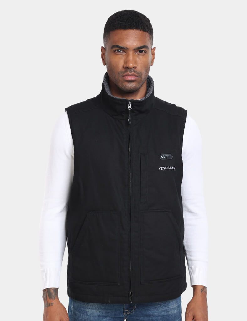 Men’s Heated Canvas Vest 12V with Dual Control, M65 [Final Sale]