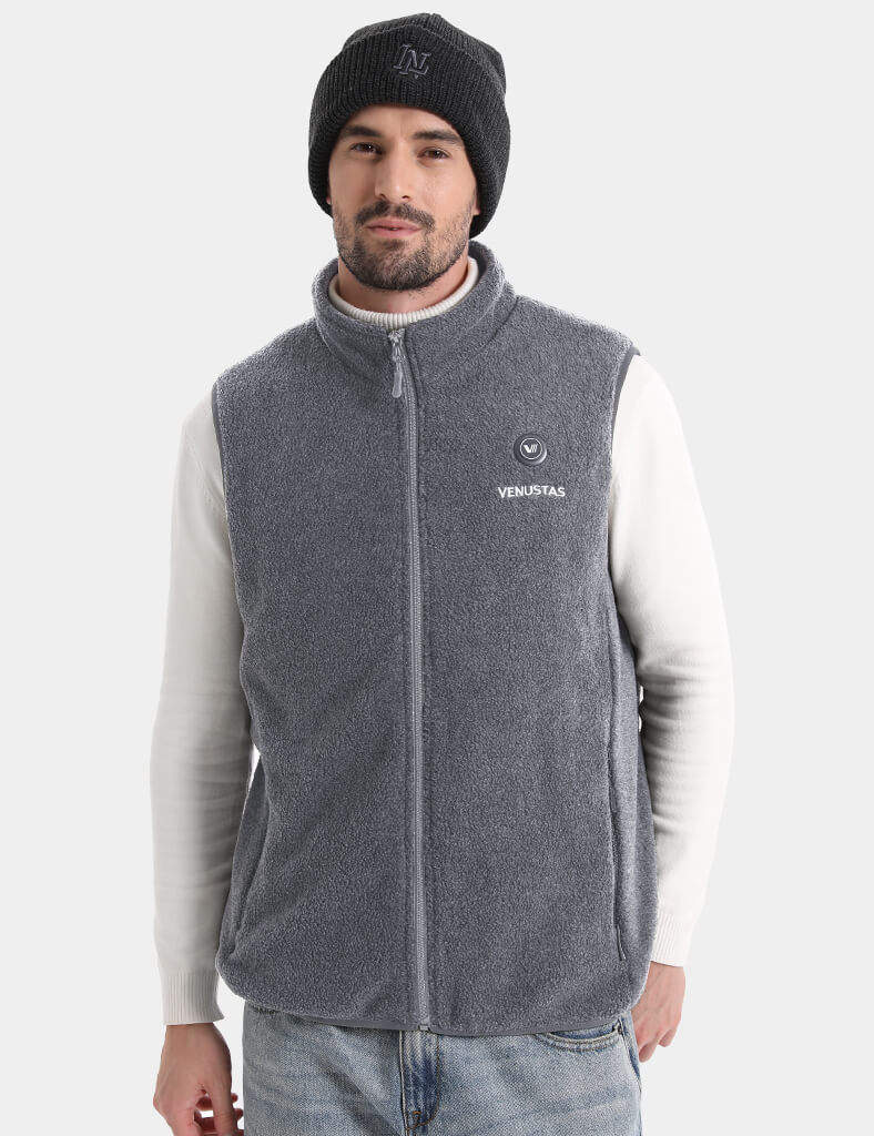 Men’s Heated Fleece Vest (Up to 20 heating hours), M2117 Max