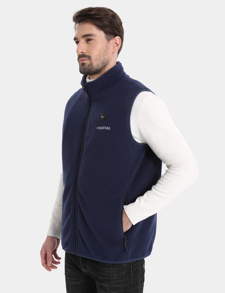 Men’s Heated Fleece Vest (Up to 20 heating hours), M2117 Max