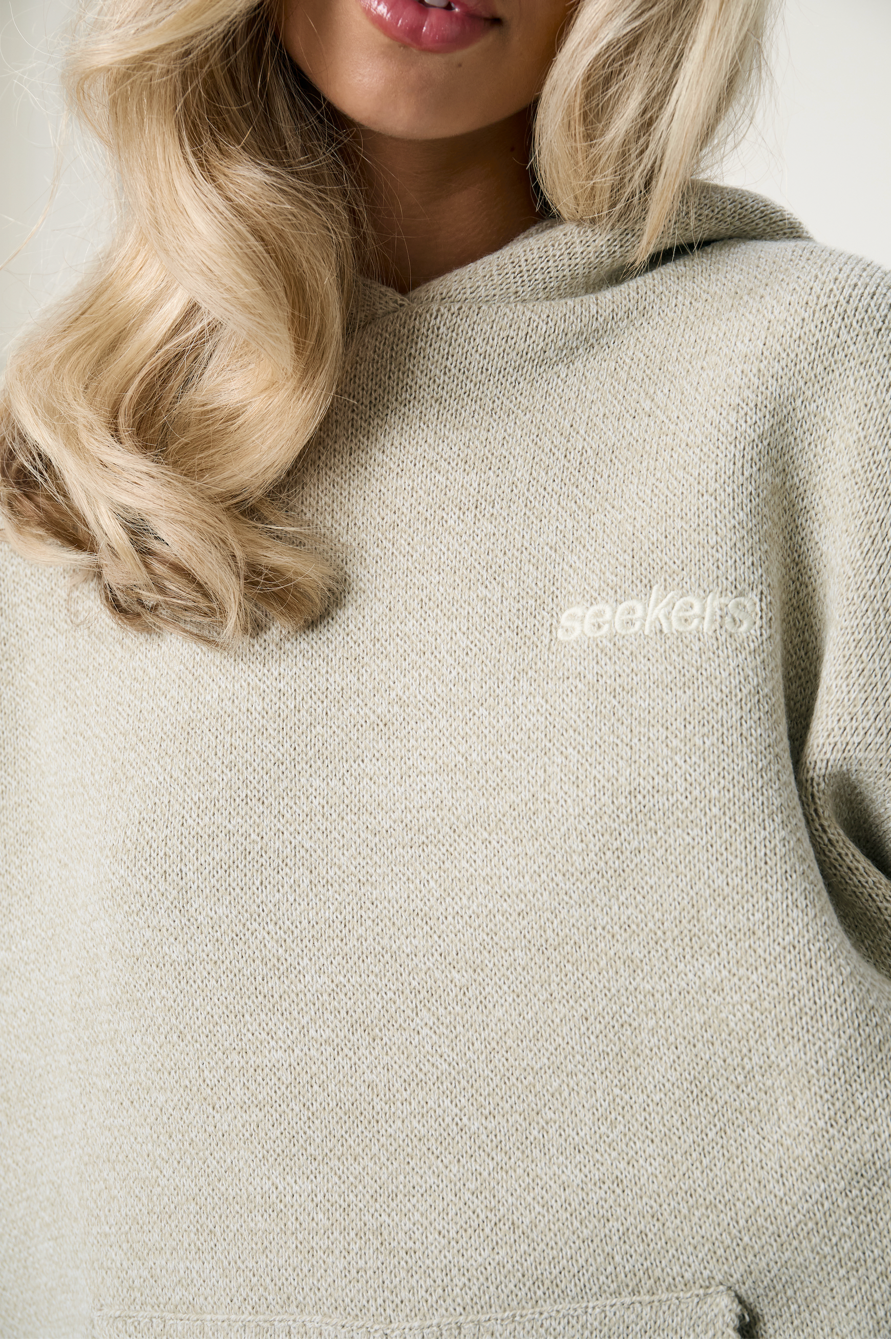 Knit Hoodie in Husk - image 6