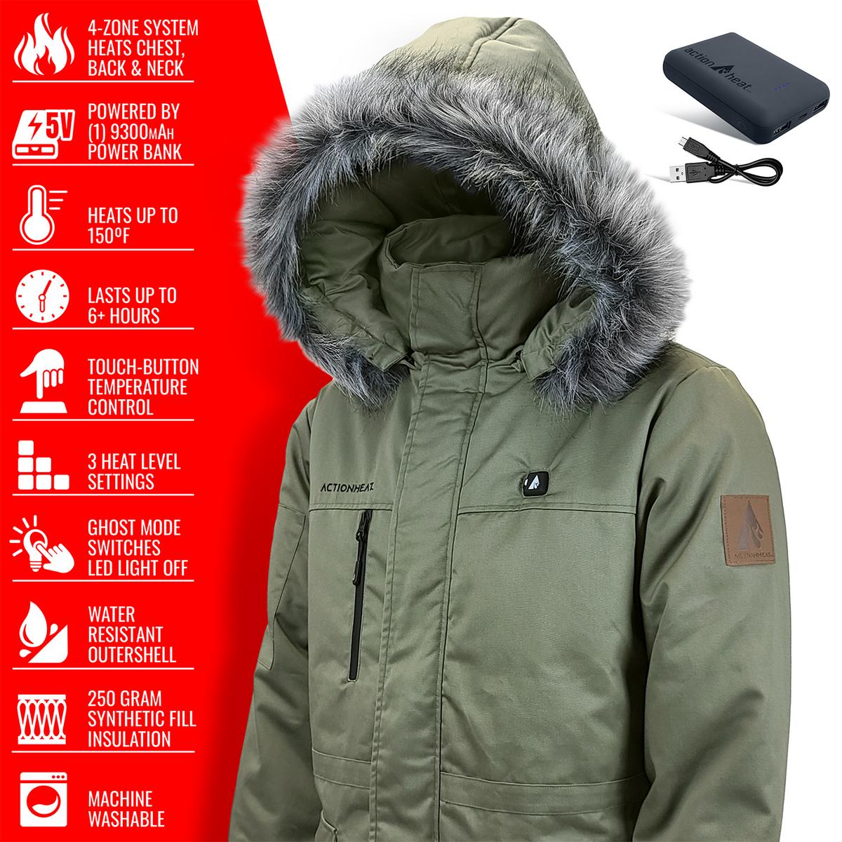 Heatrea 5V Men's Battery Heated Parka Jacket