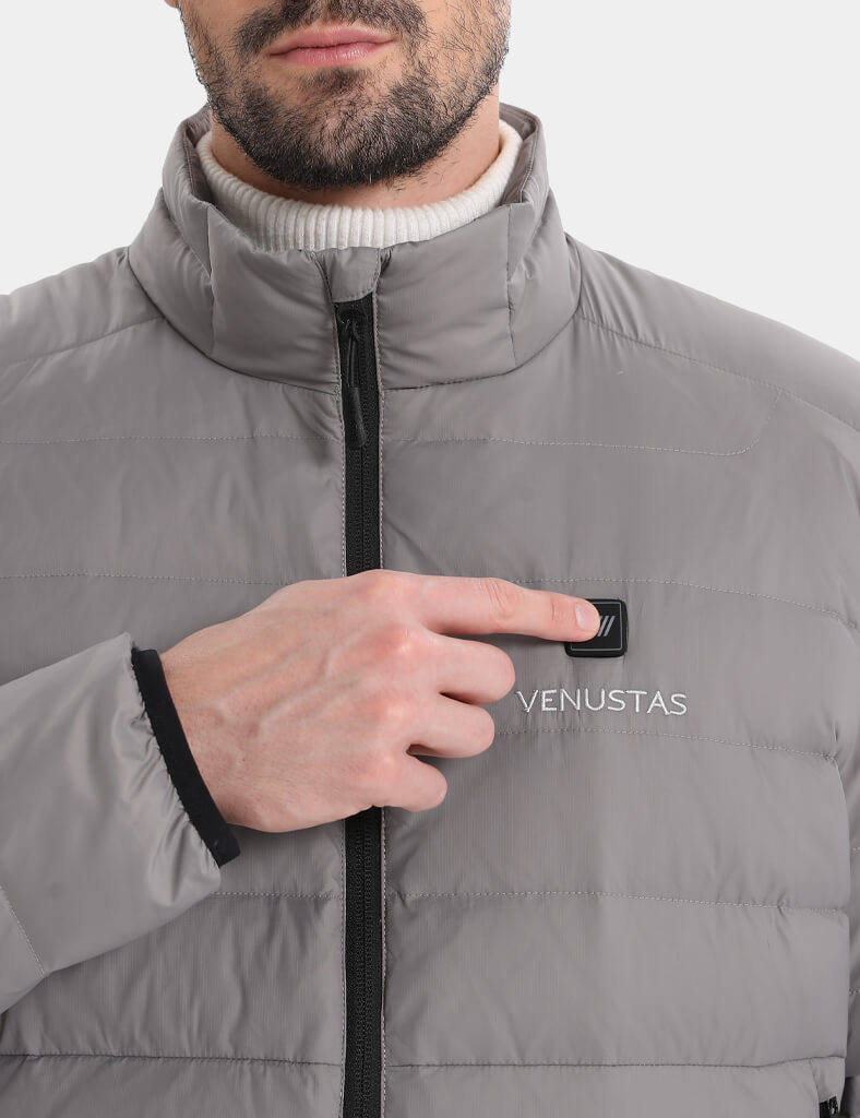 Men's Recycled Heated Lightweight Down Jacket 7.4V, EM31 [Final Sale]