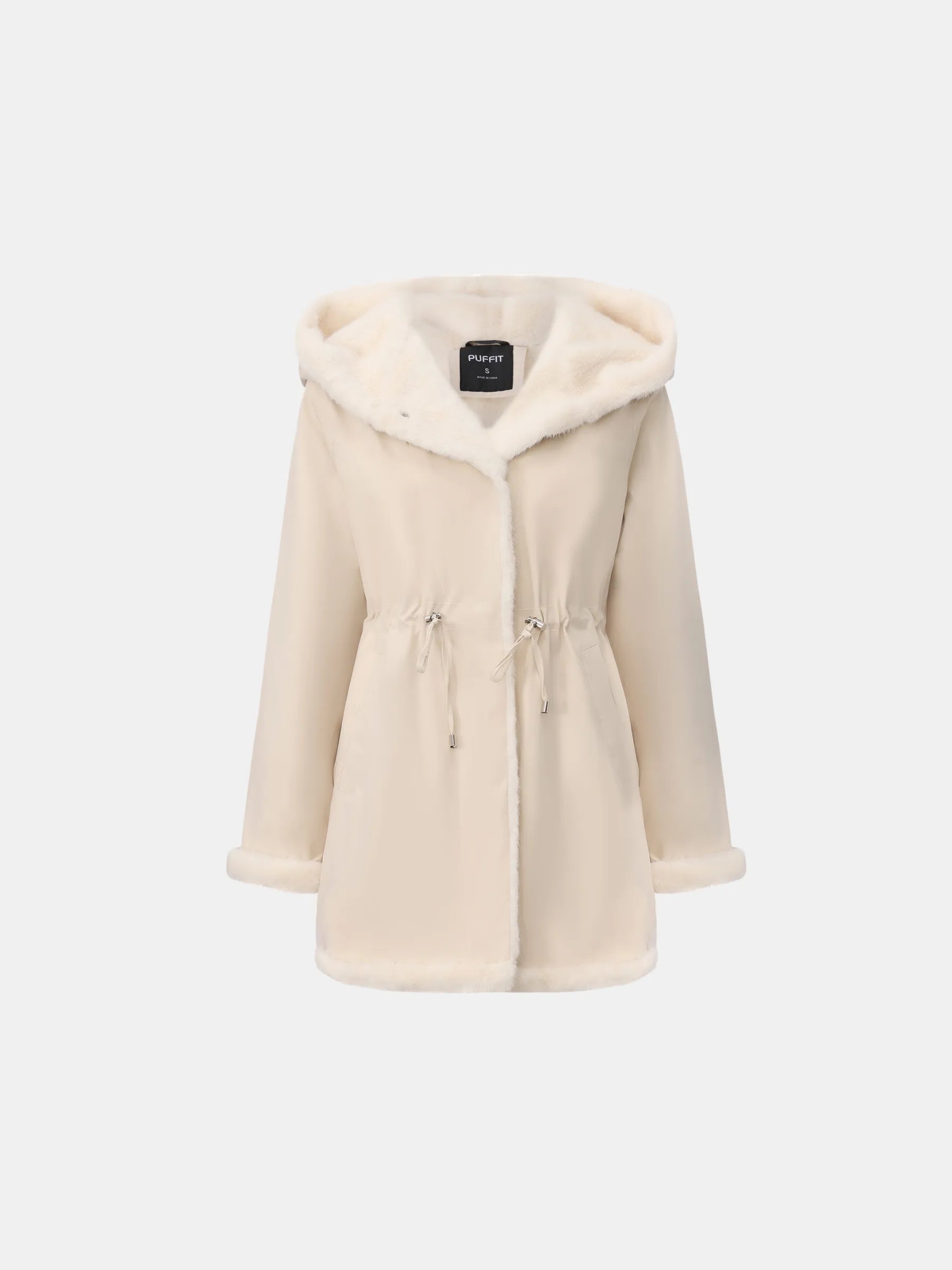Faux Fur Lined Mid Length Rain Coat - product image 1