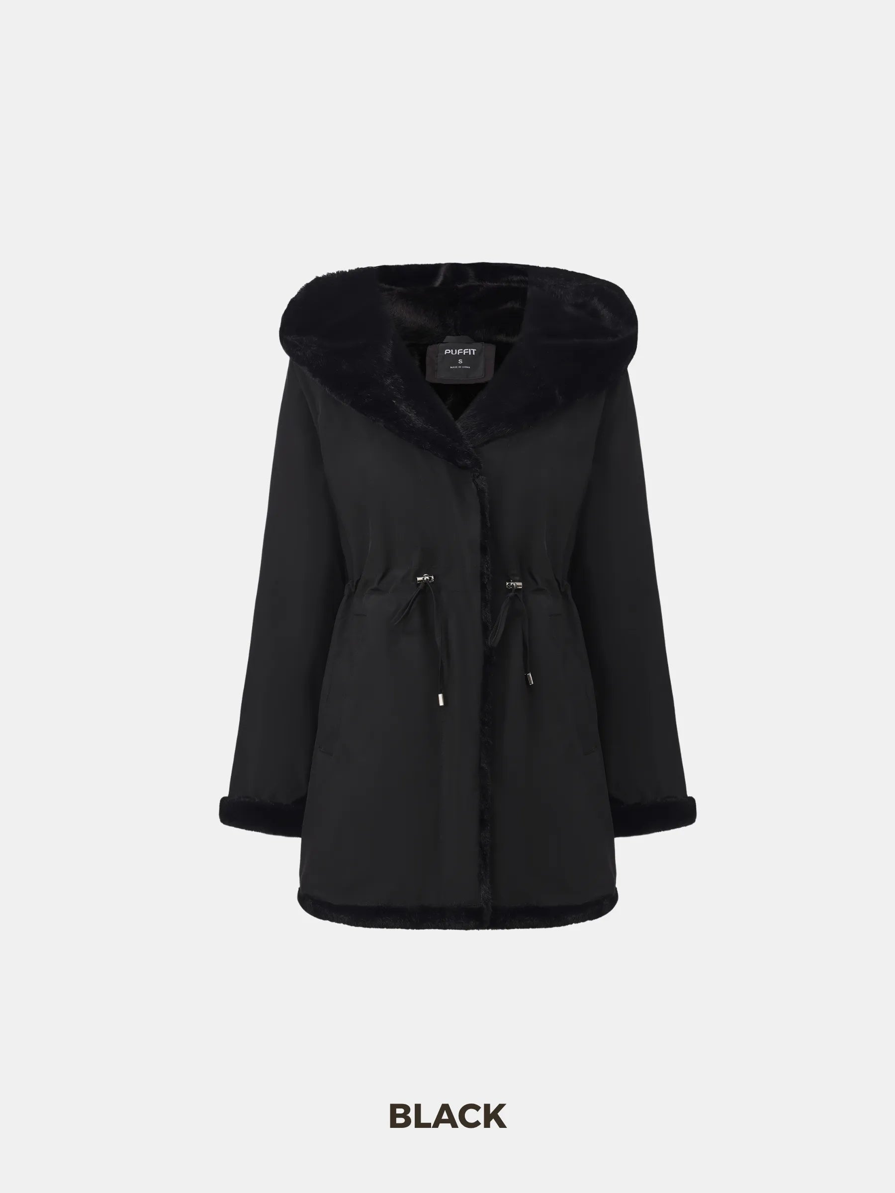 Faux Fur Lined Mid Length Rain Coat - product image 7