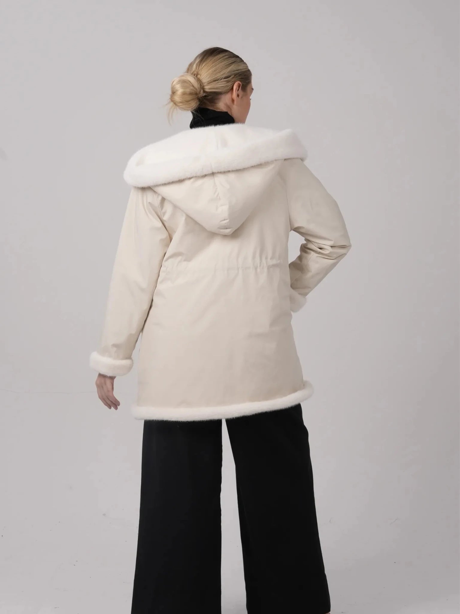Faux Fur Lined Mid Length Rain Coat - product image 6