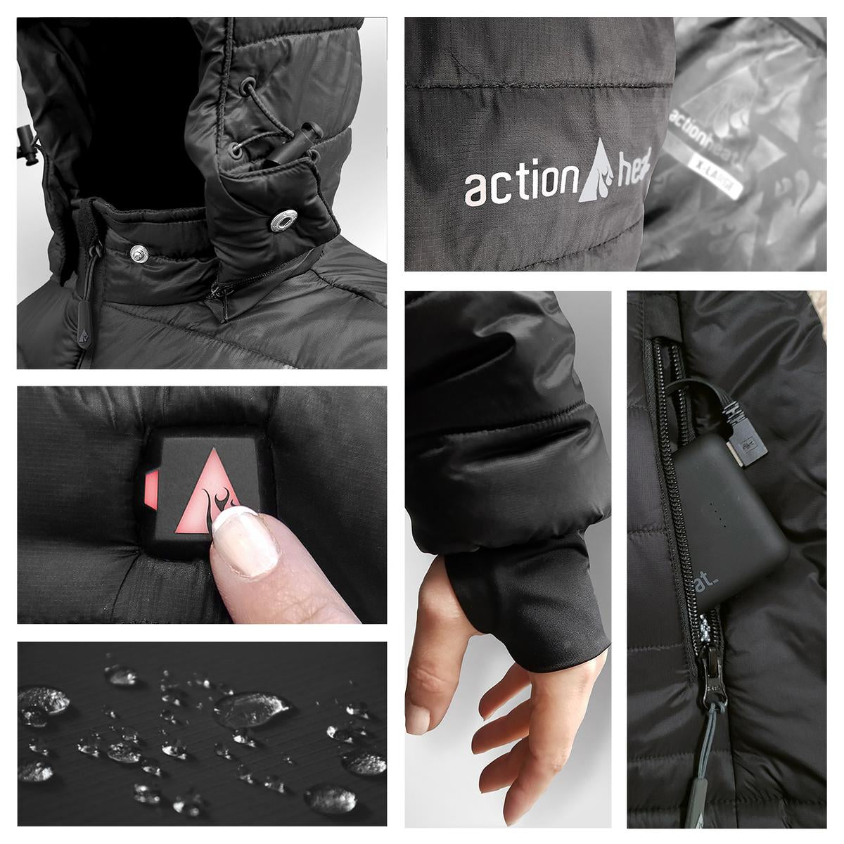 Heatrea Baltimore Ravens 5V Men's Puffer Battery Heated Jacket