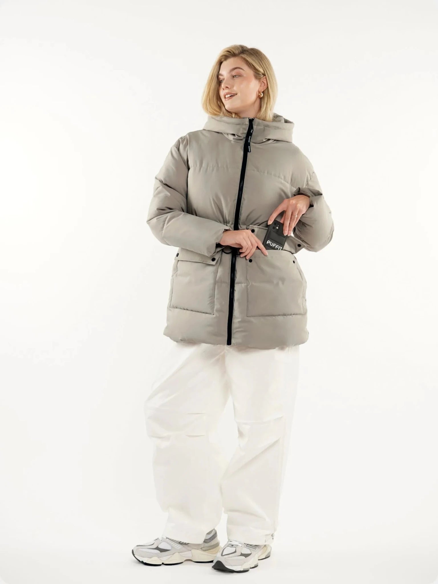 Classic Cinched Waist Puffer Jacket - product image 3