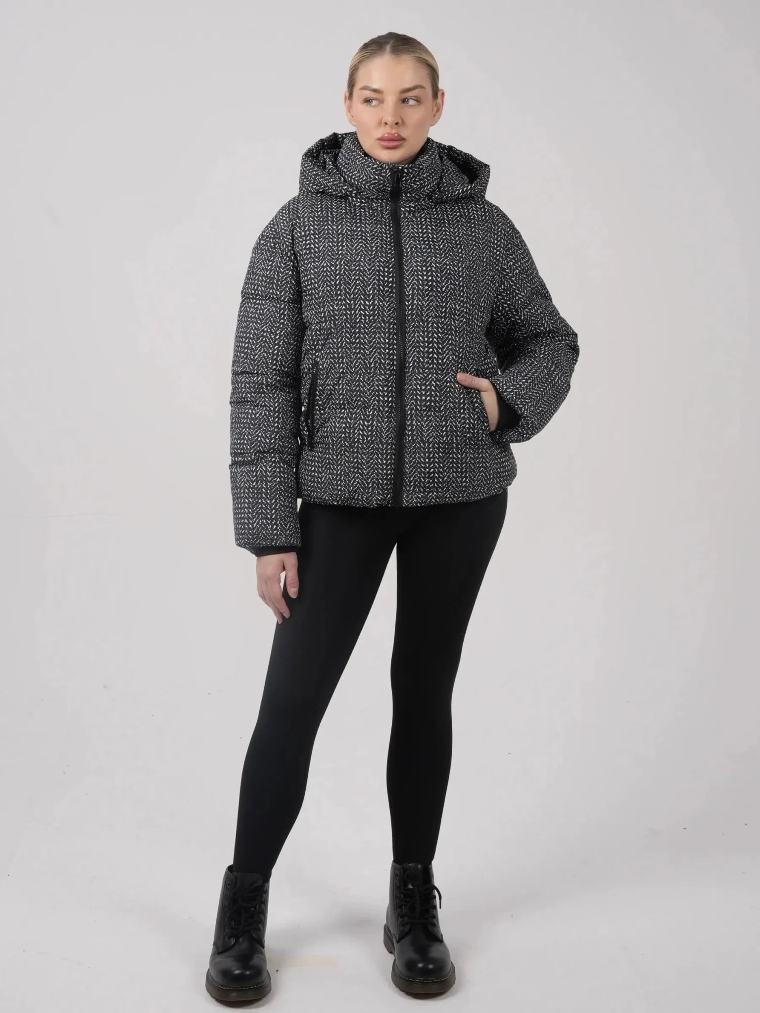 Classic Short Detachable Hooded Puffer Jacket - product image 22