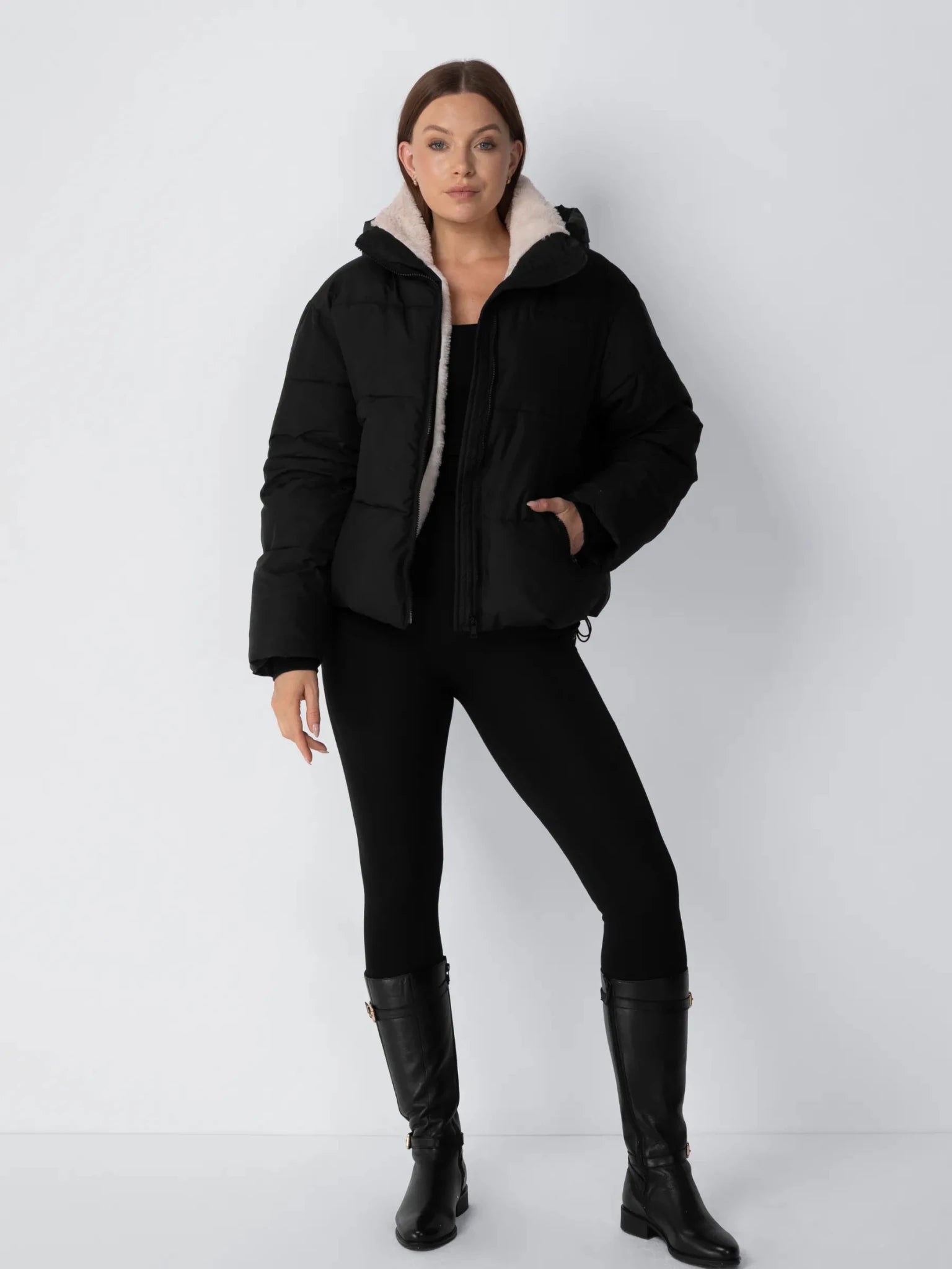 Classic Short Detachable Hooded Puffer Jacket - product image 25