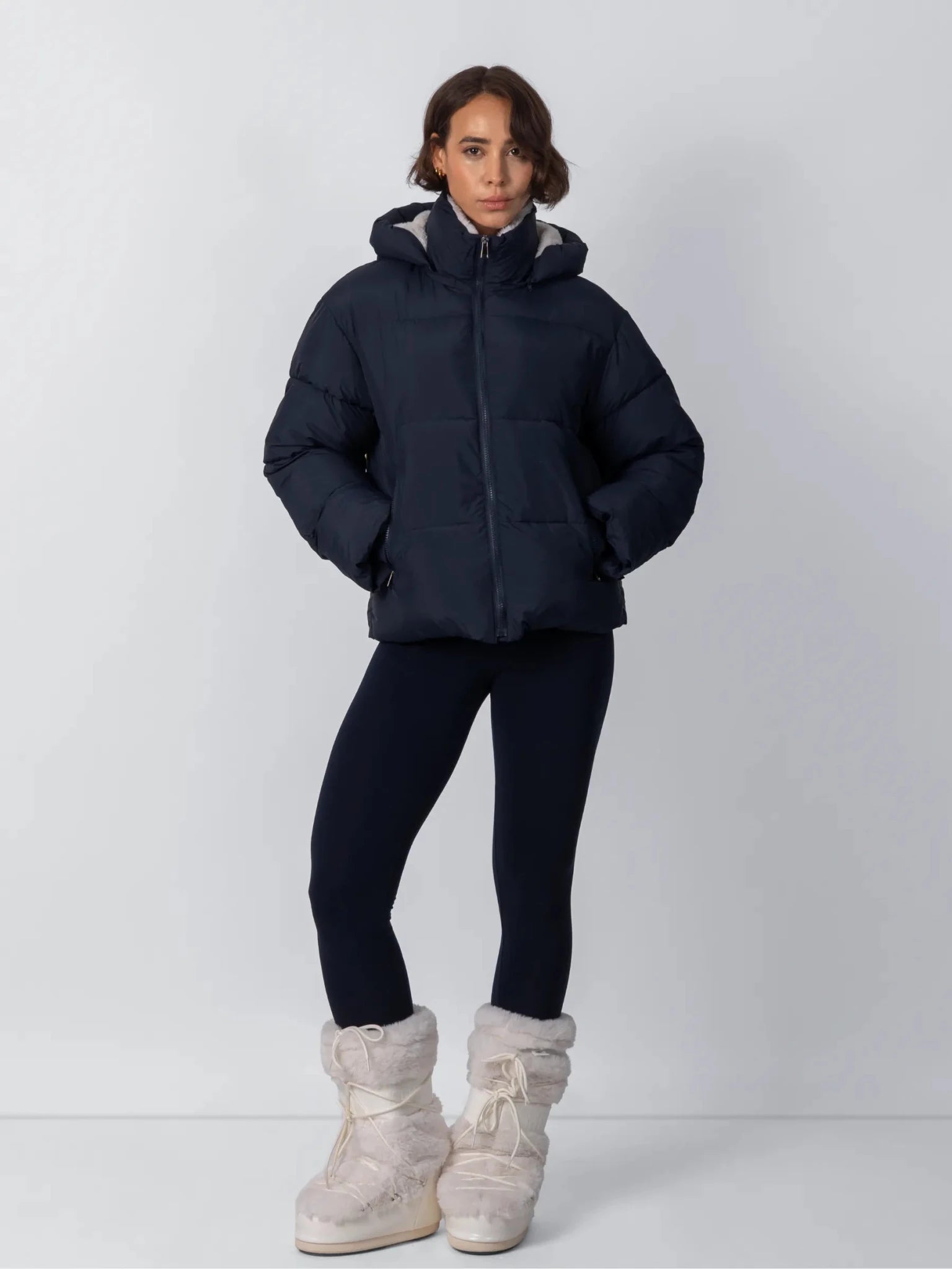 Classic Short Detachable Hooded Puffer Jacket - product image 35