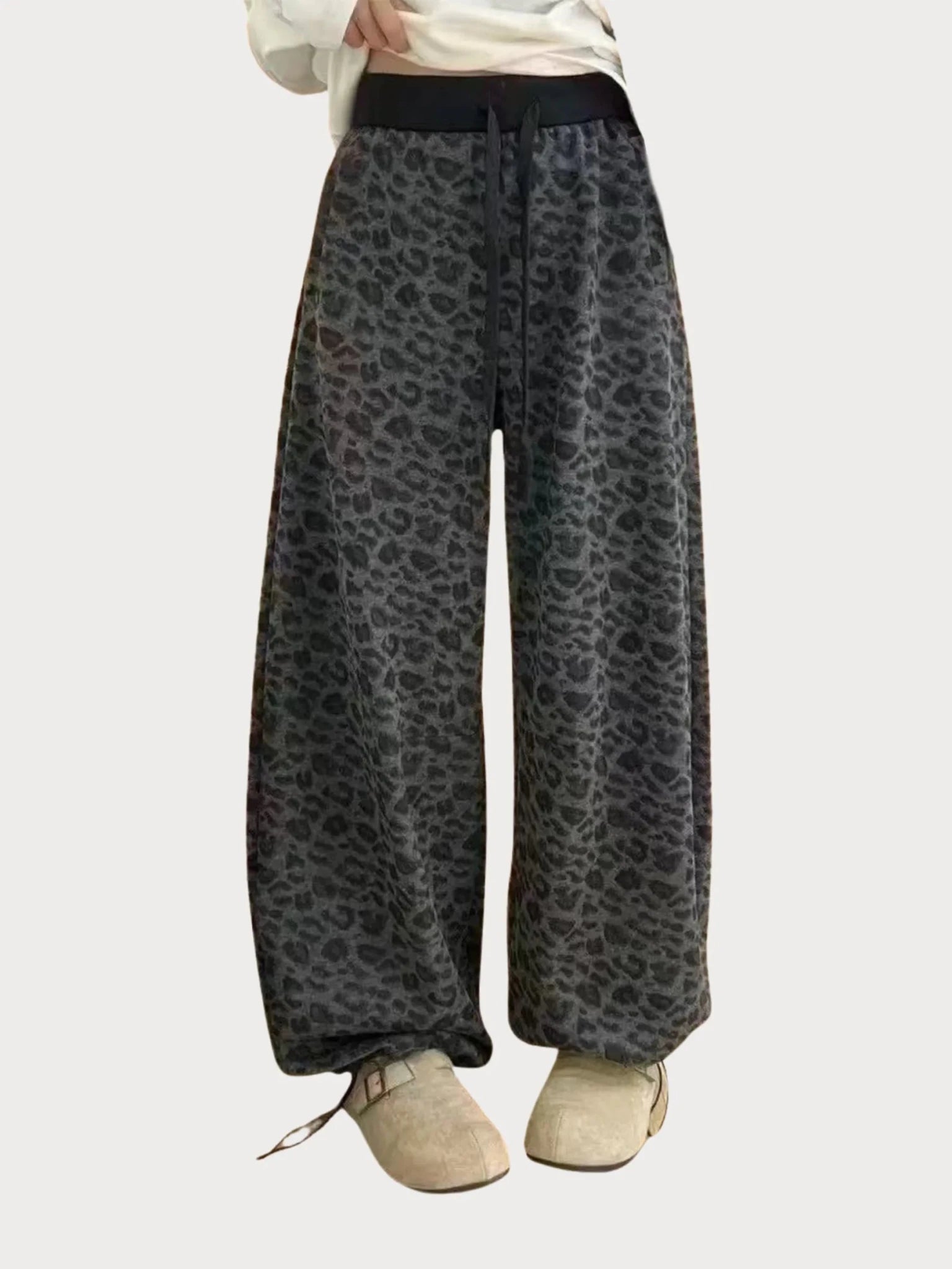 Cozy Fleece Lined Leopard Trousers - product image 3