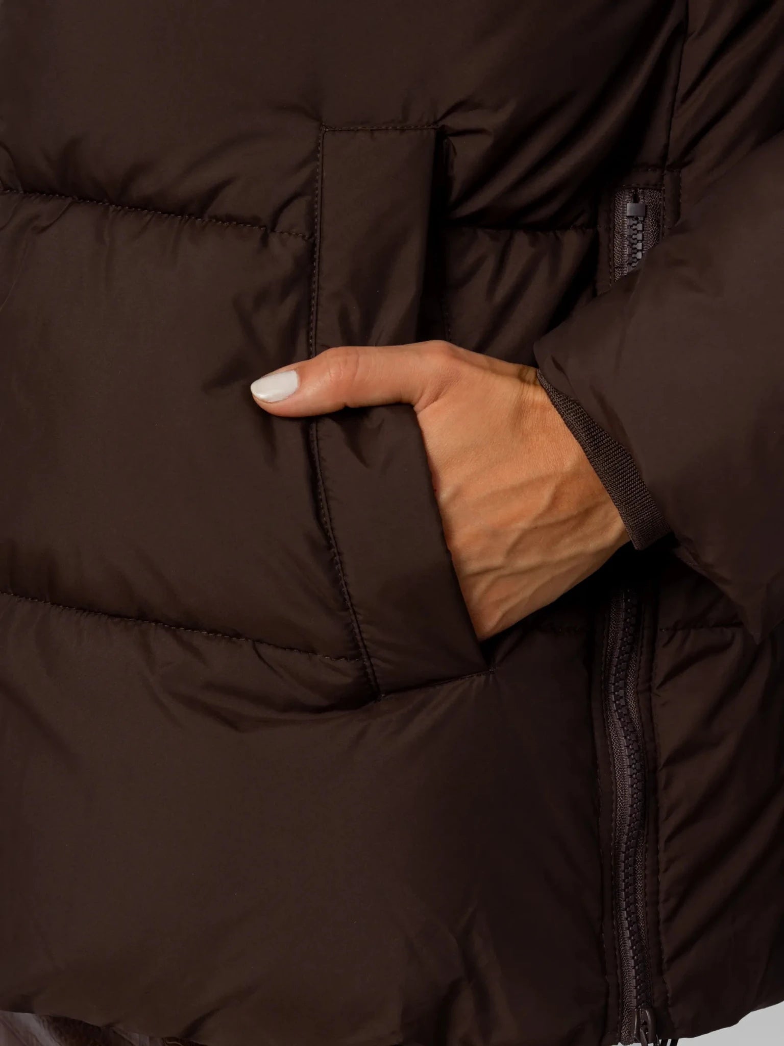 Detachable Faux Fur Collar Hooded Puffer - product image 10