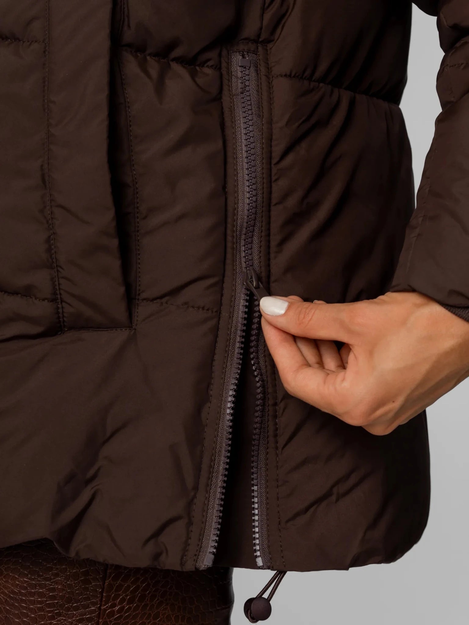 Detachable Faux Fur Collar Hooded Puffer - product image 12