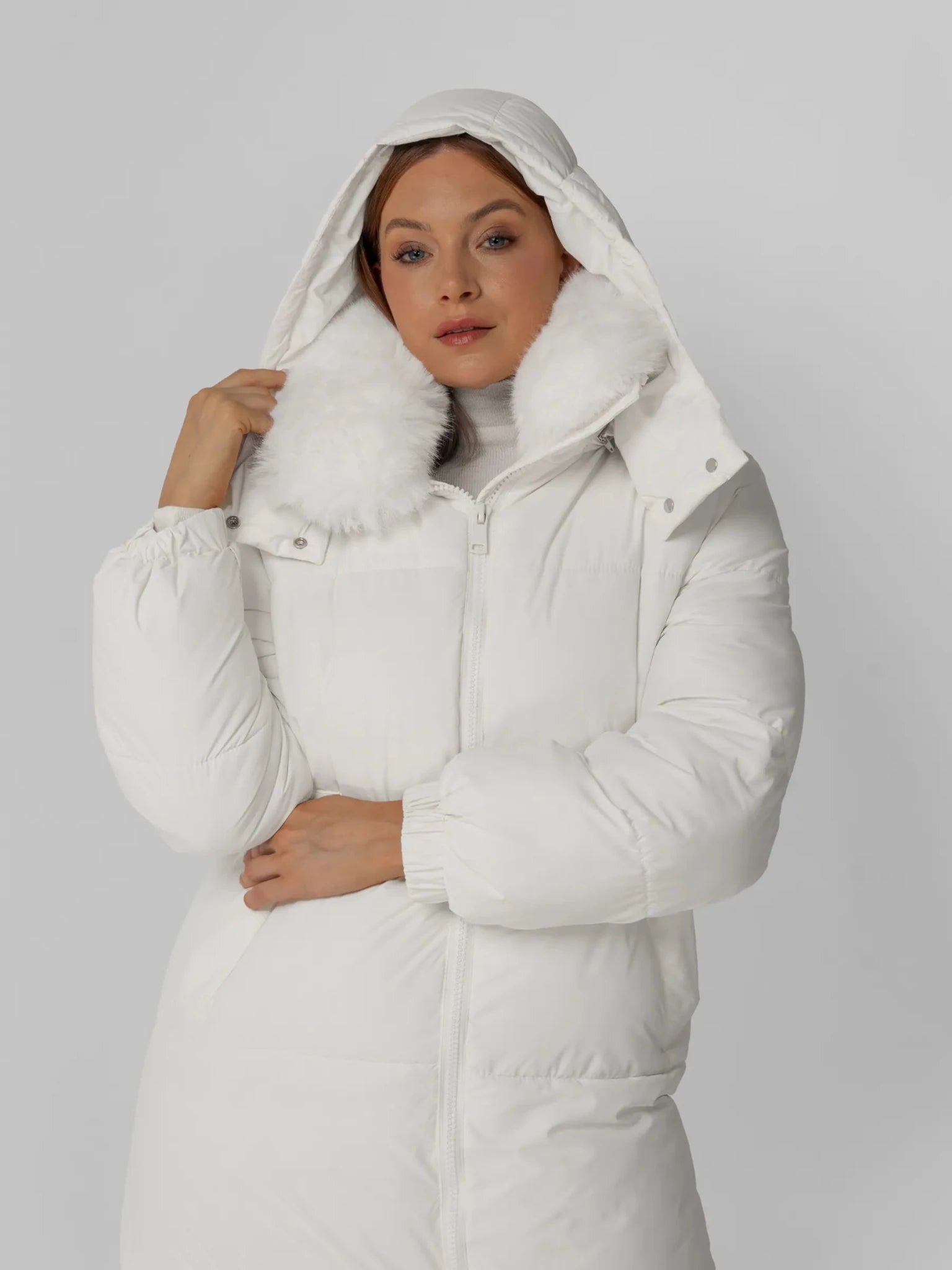 Faux Fur Collar Long Puffer Jacket - product image 20