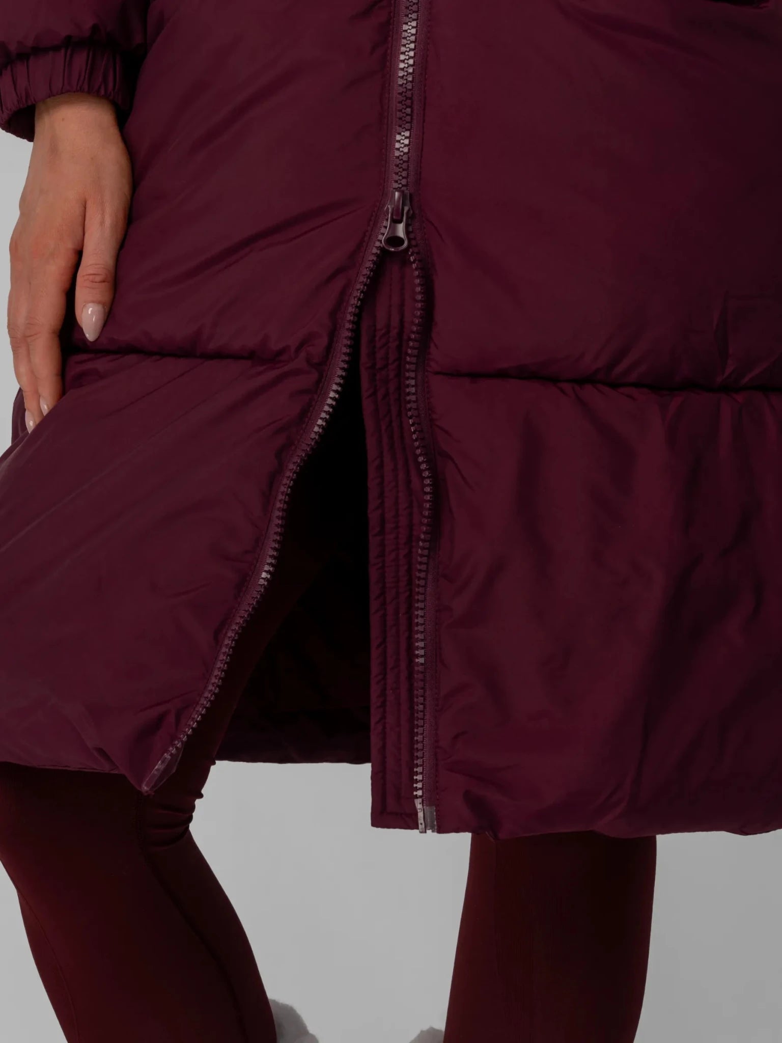 Faux Fur Collar Long Puffer Jacket - product image 7