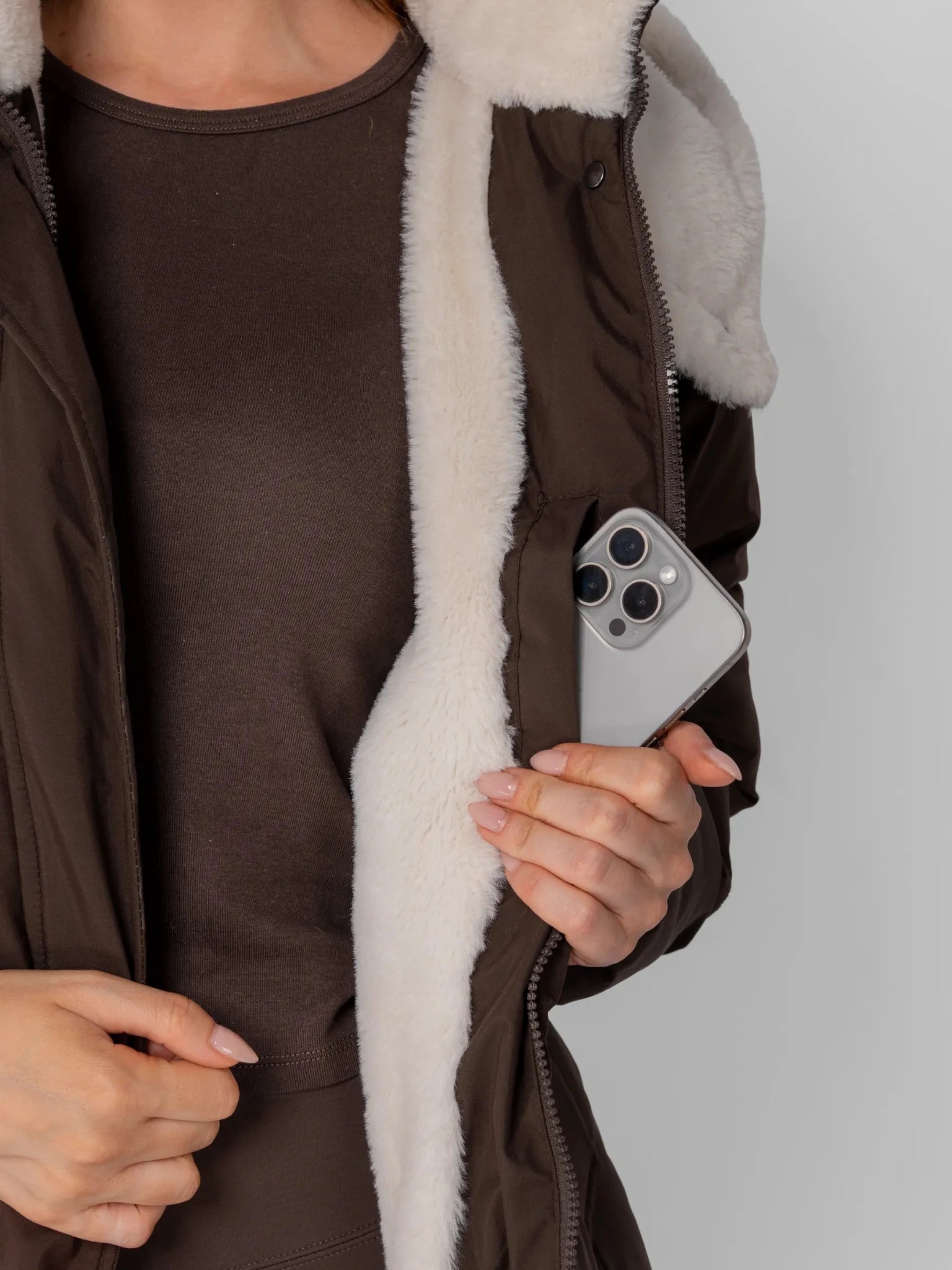 Faux Fur Lined Classic Long Puffer - product image 4