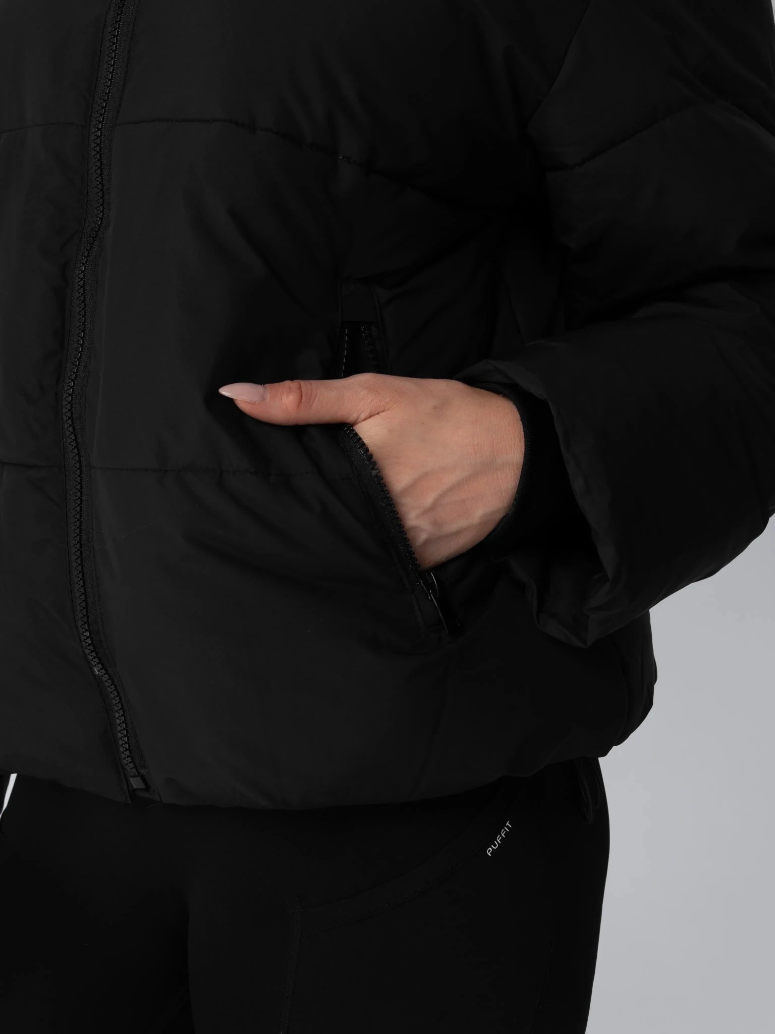 Faux Fur Lined Detachable Hooded Short Puffer Jacket - product image 8