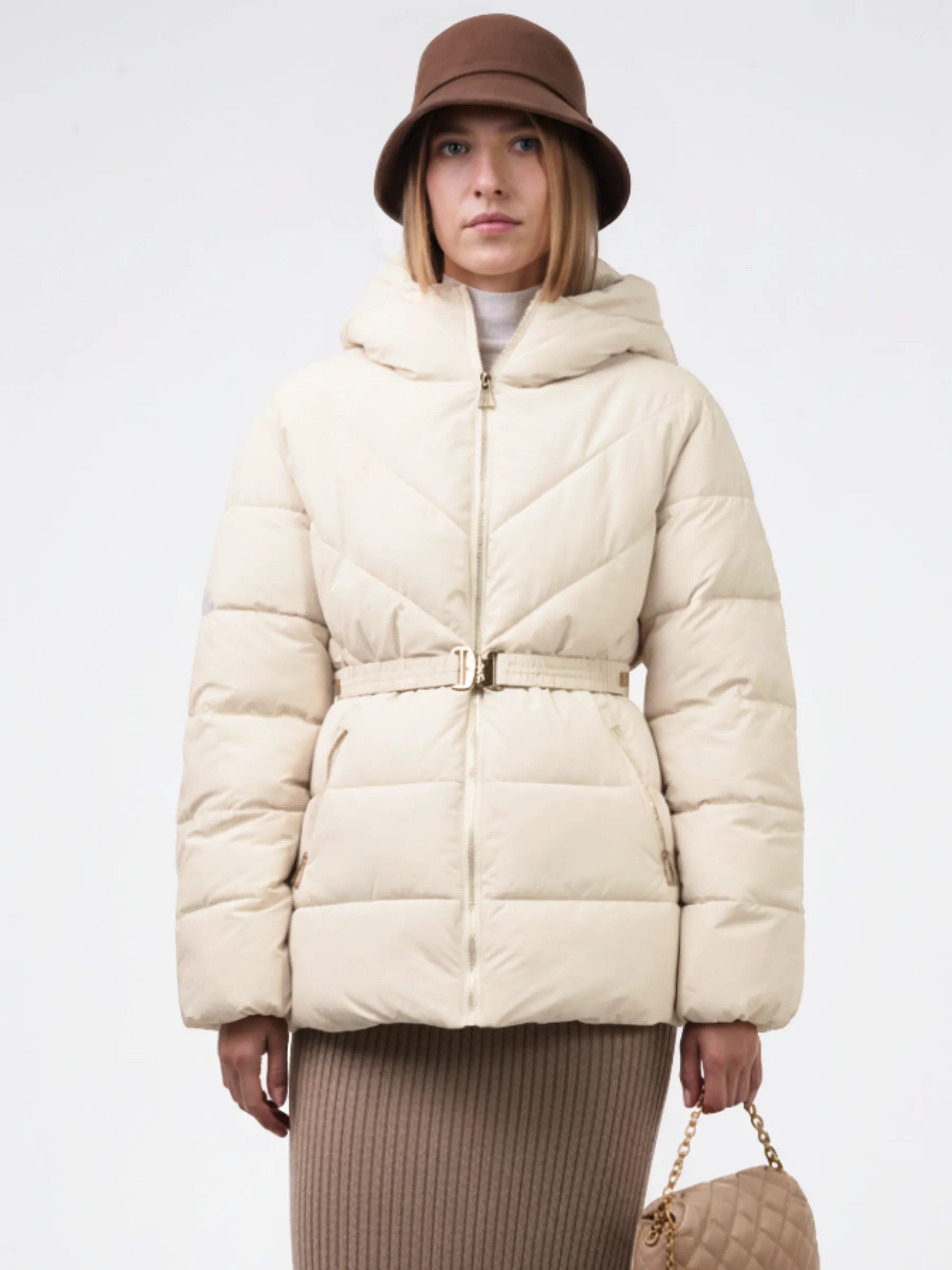 Gold-tone Belted Puffer Jacket - product image 2