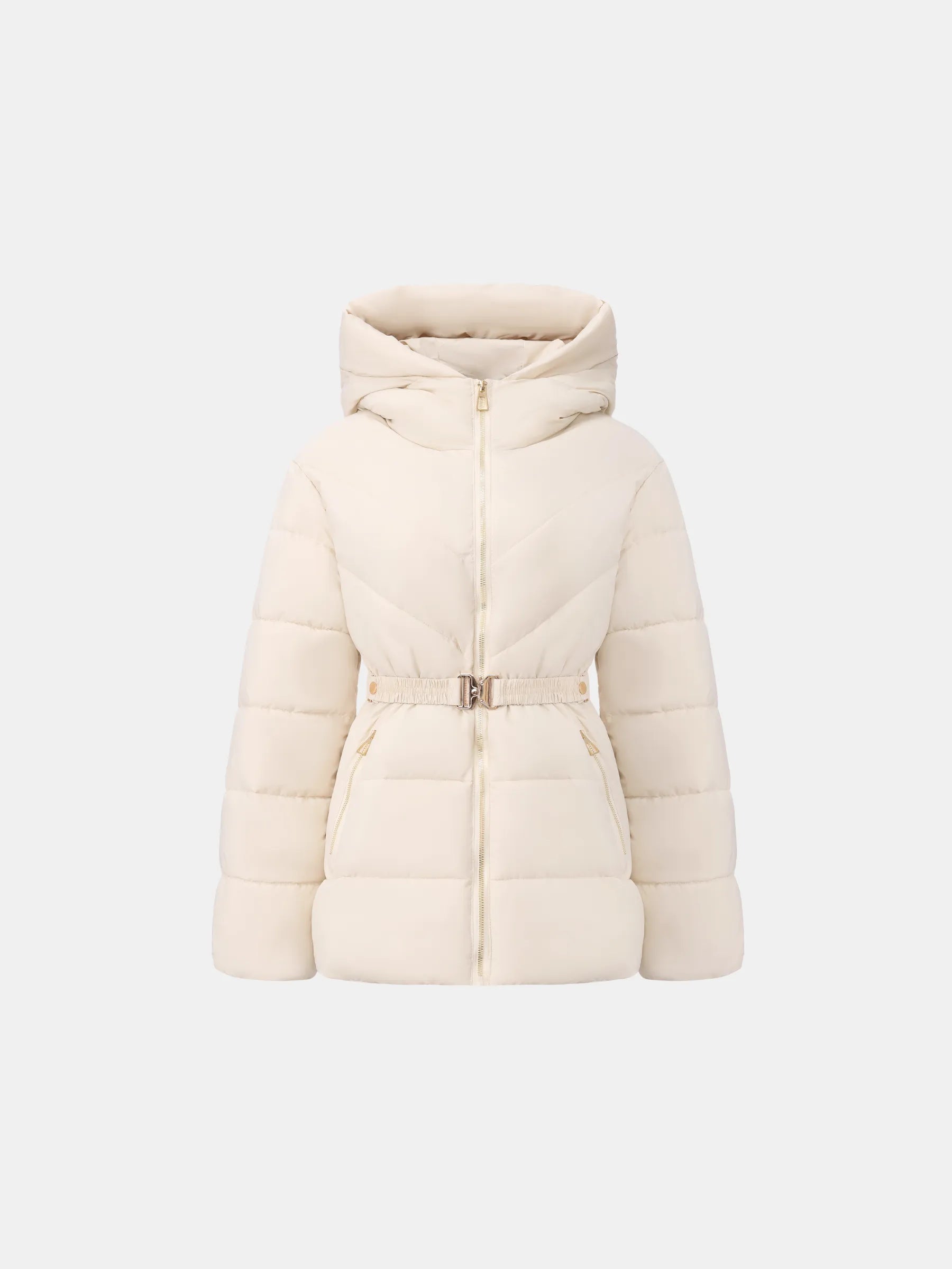 Gold-tone Belted Puffer Jacket - product image 1