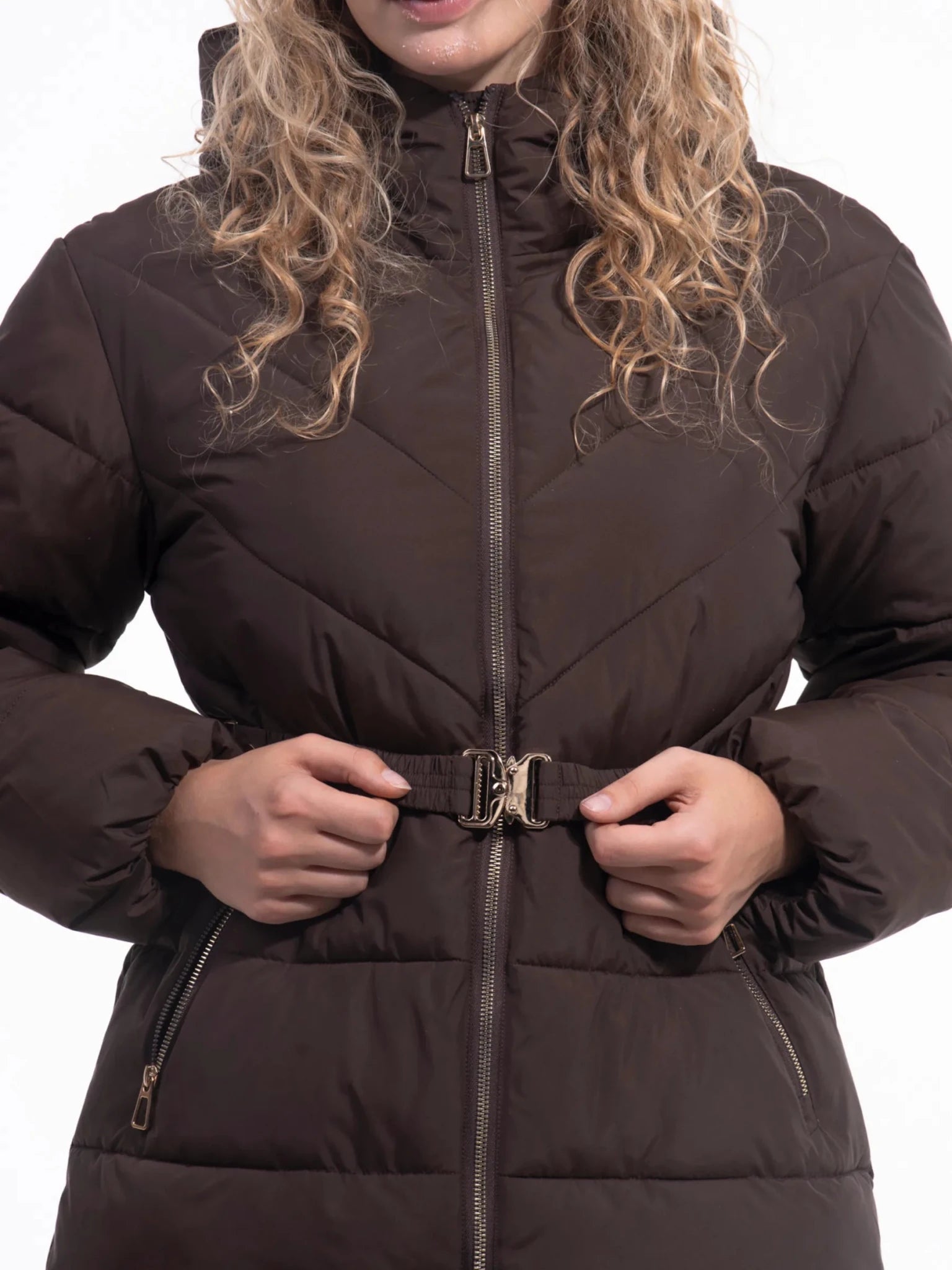 Gold-tone Belted Puffer Jacket - product image 10