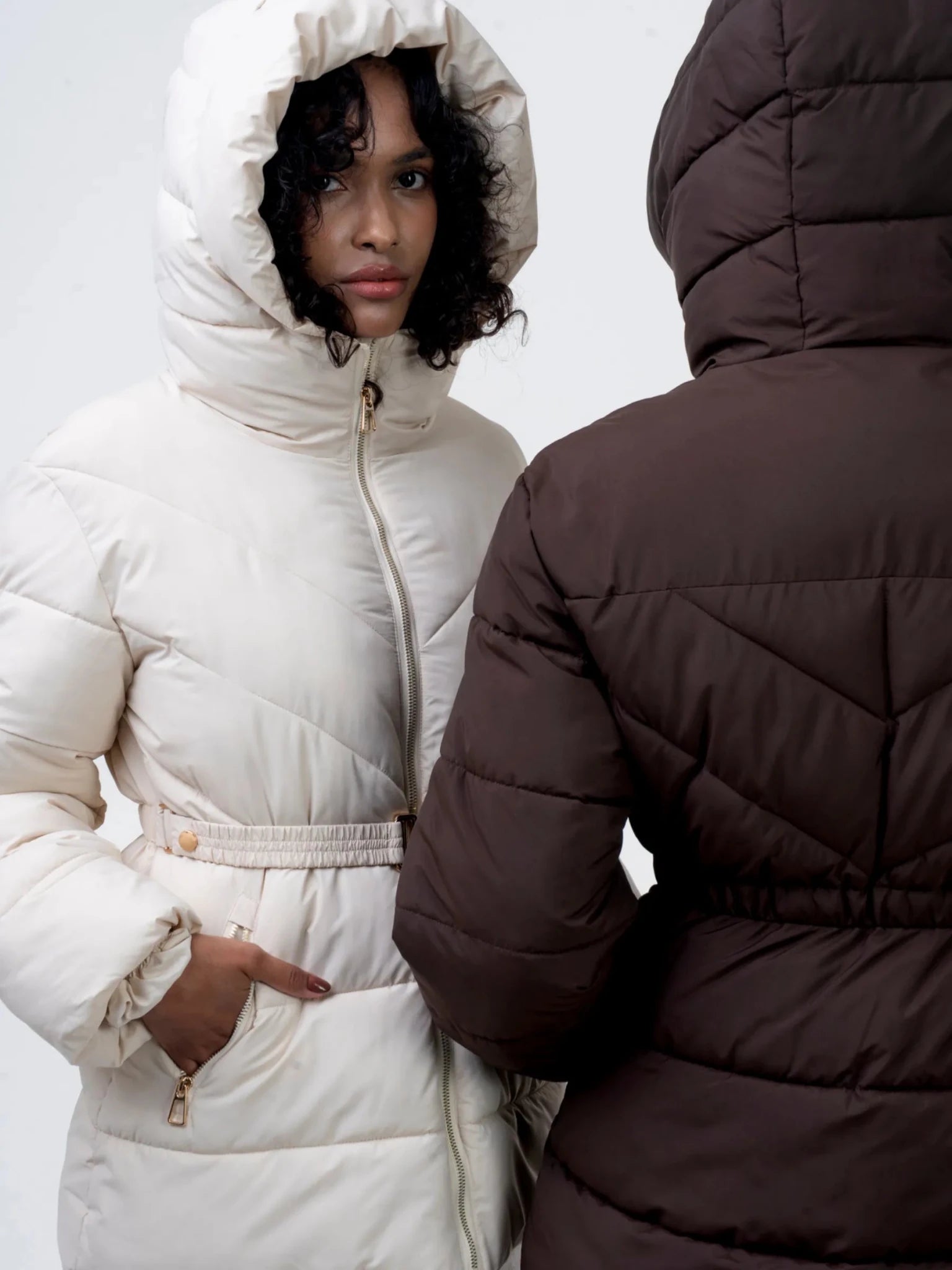 Gold-tone Belted Puffer Jacket - product image 4