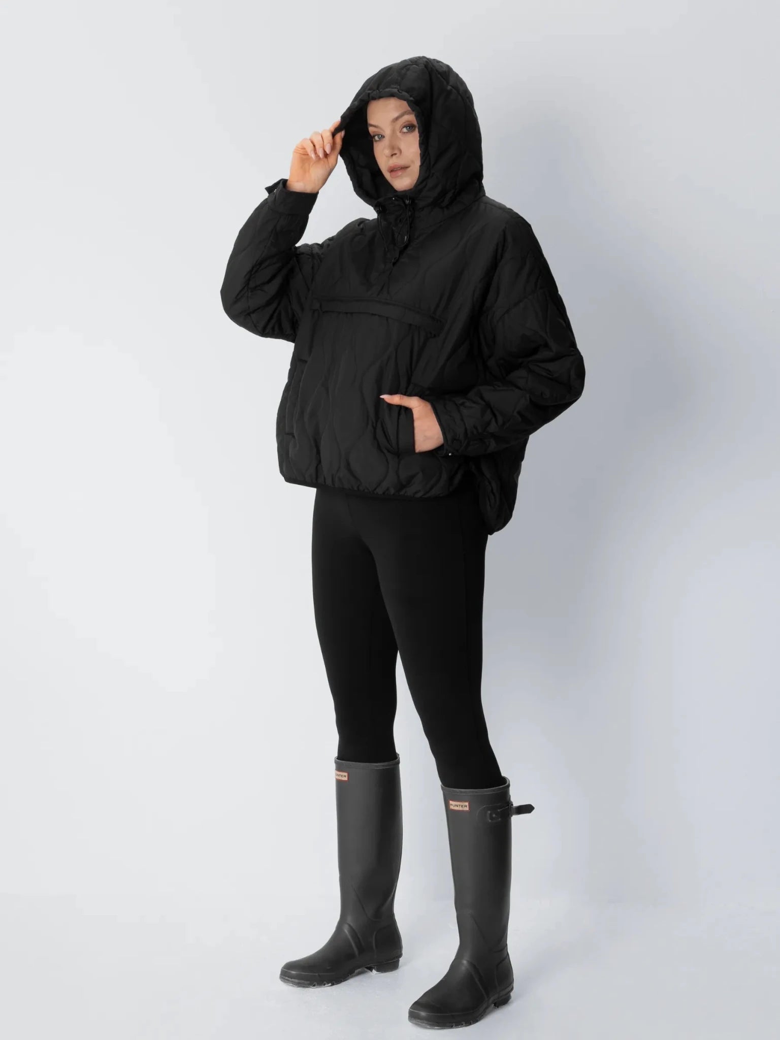 Kangaroo Pocket Packable Quilted Puffer Hoodie - product image 10