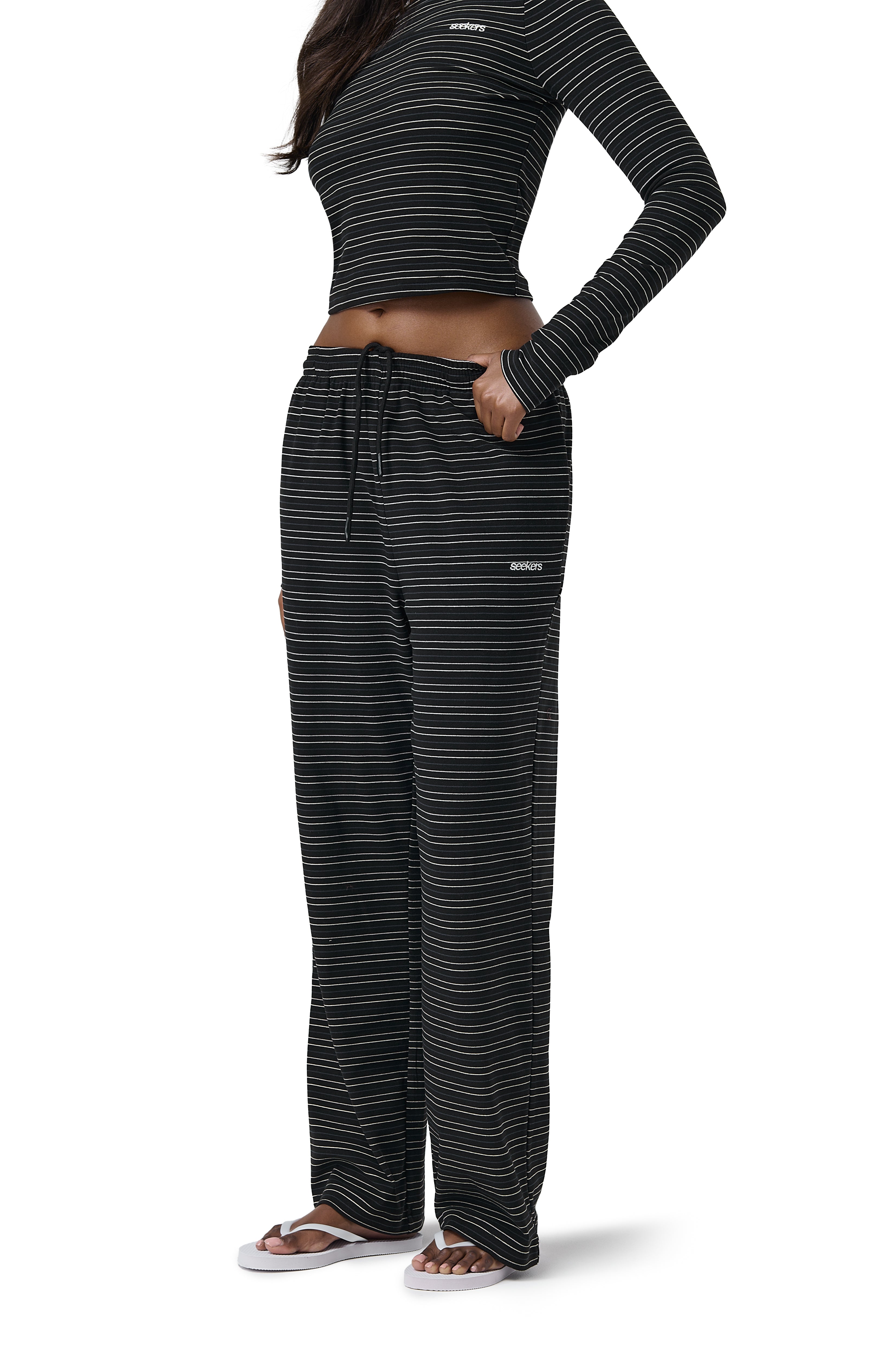 Wilbur Soft Wide Leg Pants in Black - image 3