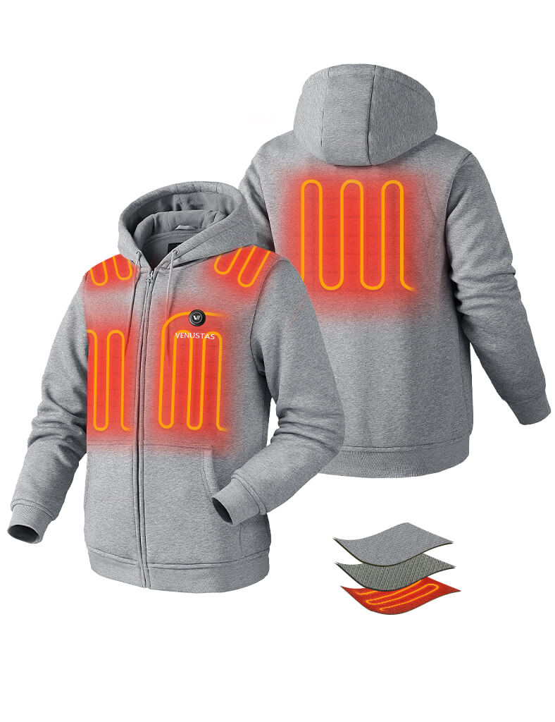 Zipper up Heated Hoodie for Unisex 7.4V, U2138