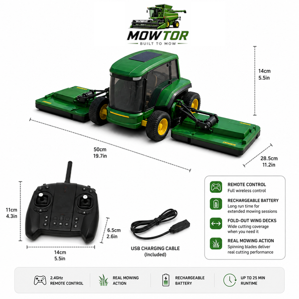 MOWTOR GX64 FoldDeck folded for storage