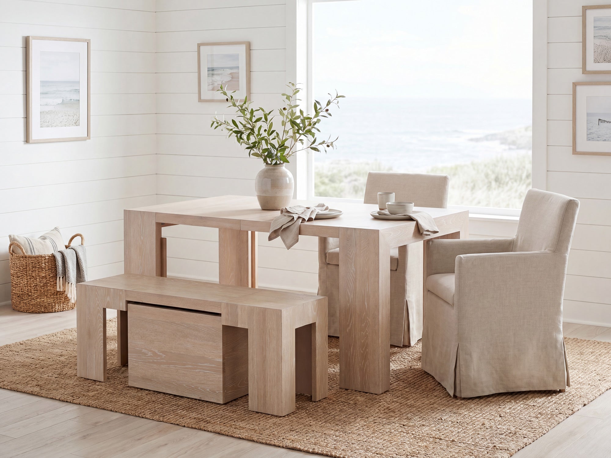 Extendable Dining Table & Bench Set | Seats 2–12