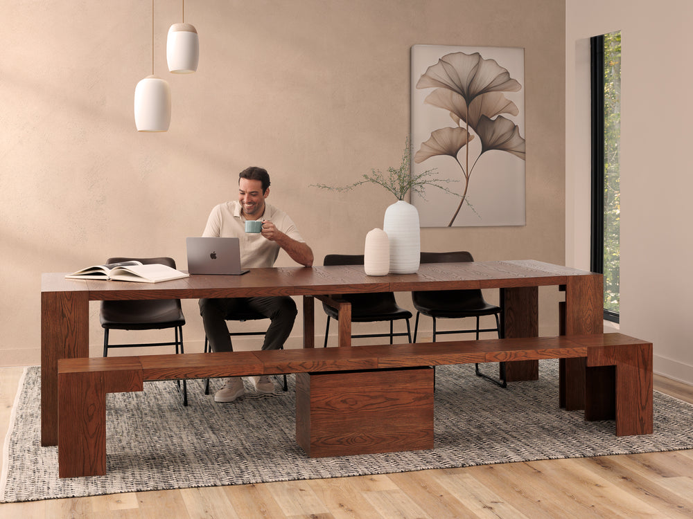 Extendable Dining Table & Bench Set | Seats 2–12