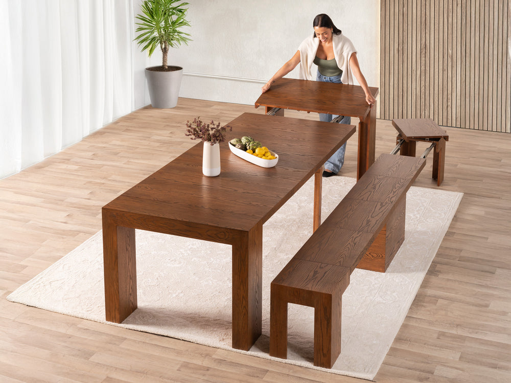 Extendable Dining Table & Bench Set | Seats 2–12
