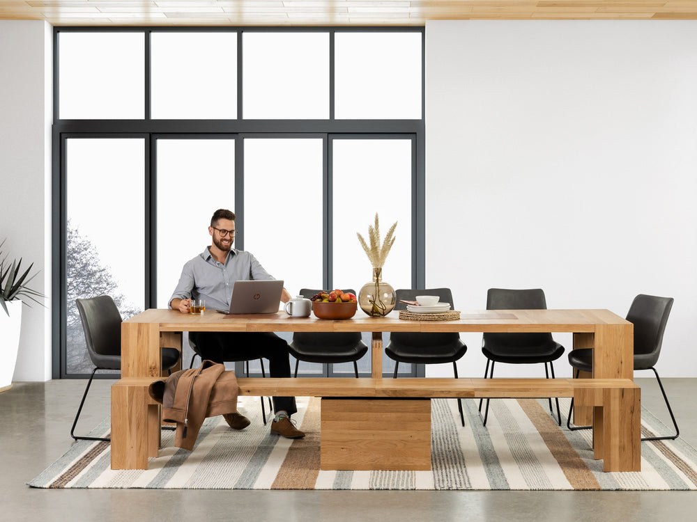 Extendable Dining Table & Bench Set | Seats 2–12
