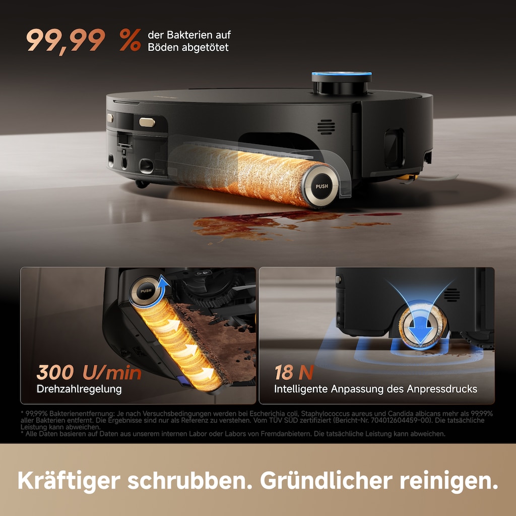 Roller scrubbing pressure