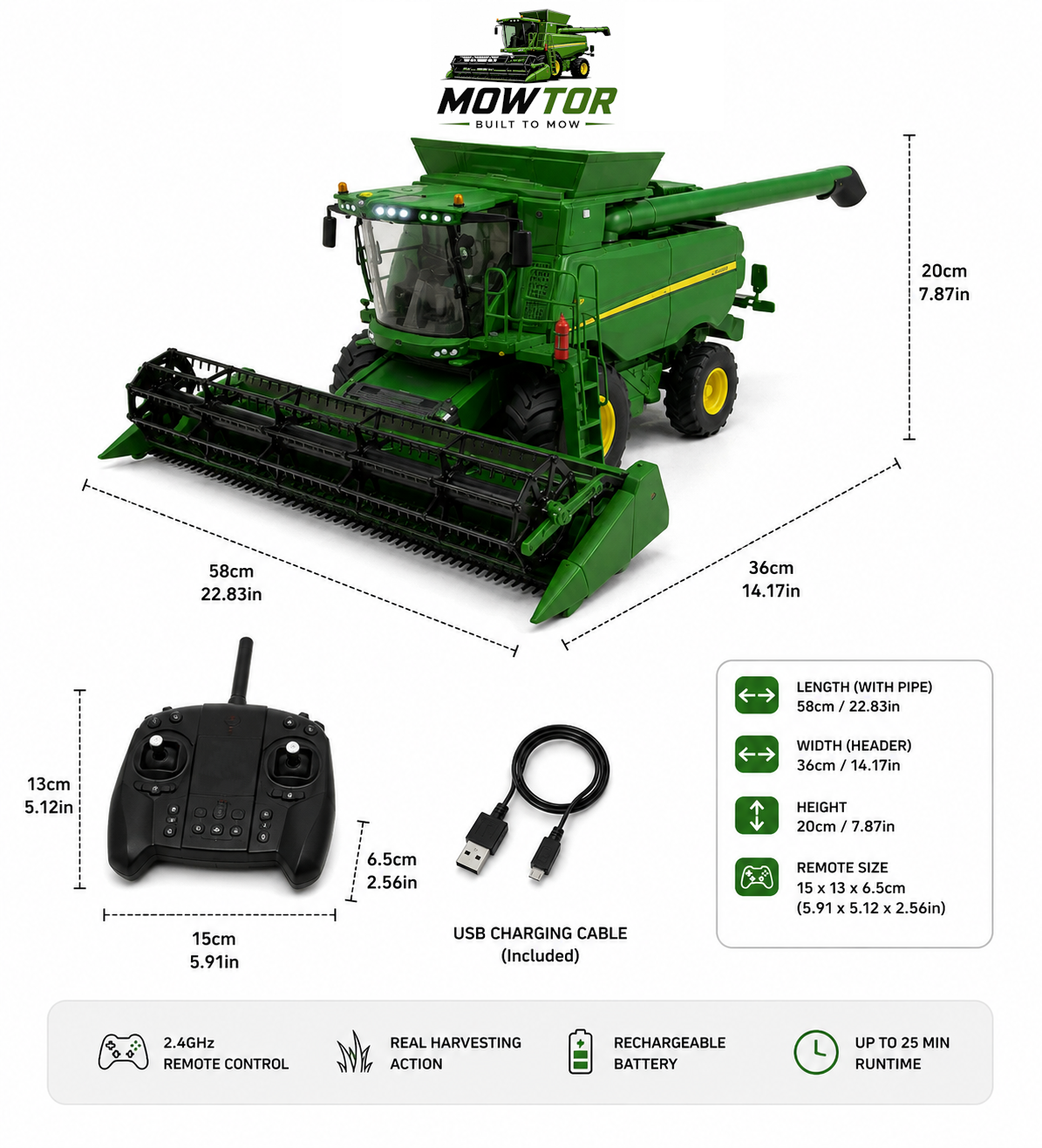 MOWTOR Harvest G80 working in the field