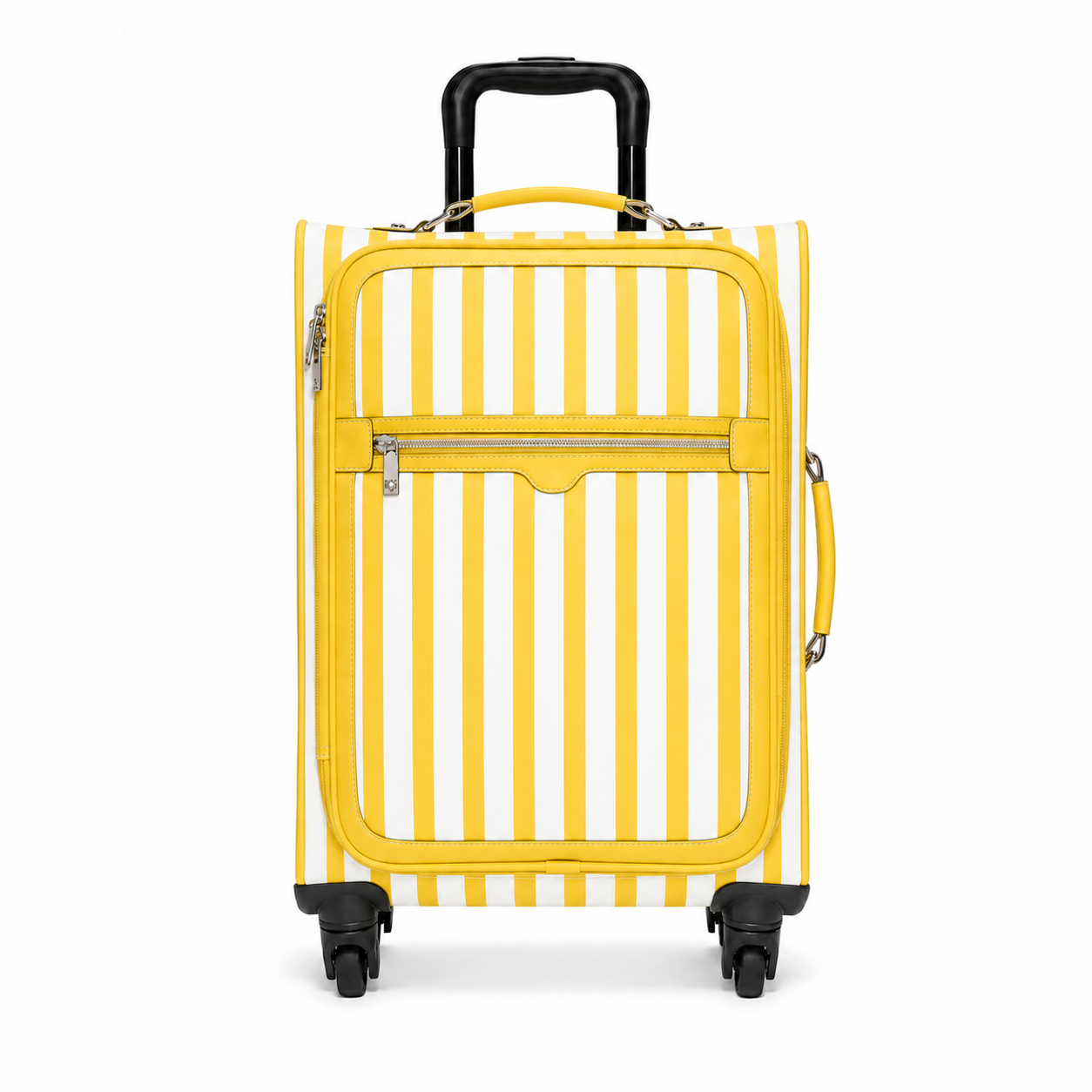 Pink Stripe Hard Shell Carry-On Luggage with Spinner Wheels