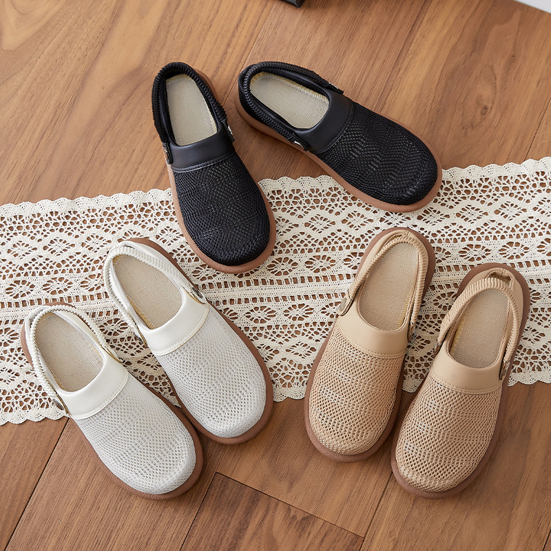 Women's soft-soled breathable mesh slippers