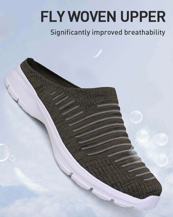 MEN'S BREATHABLE COMFORTABLE LIGHT HALF SLIPPERS