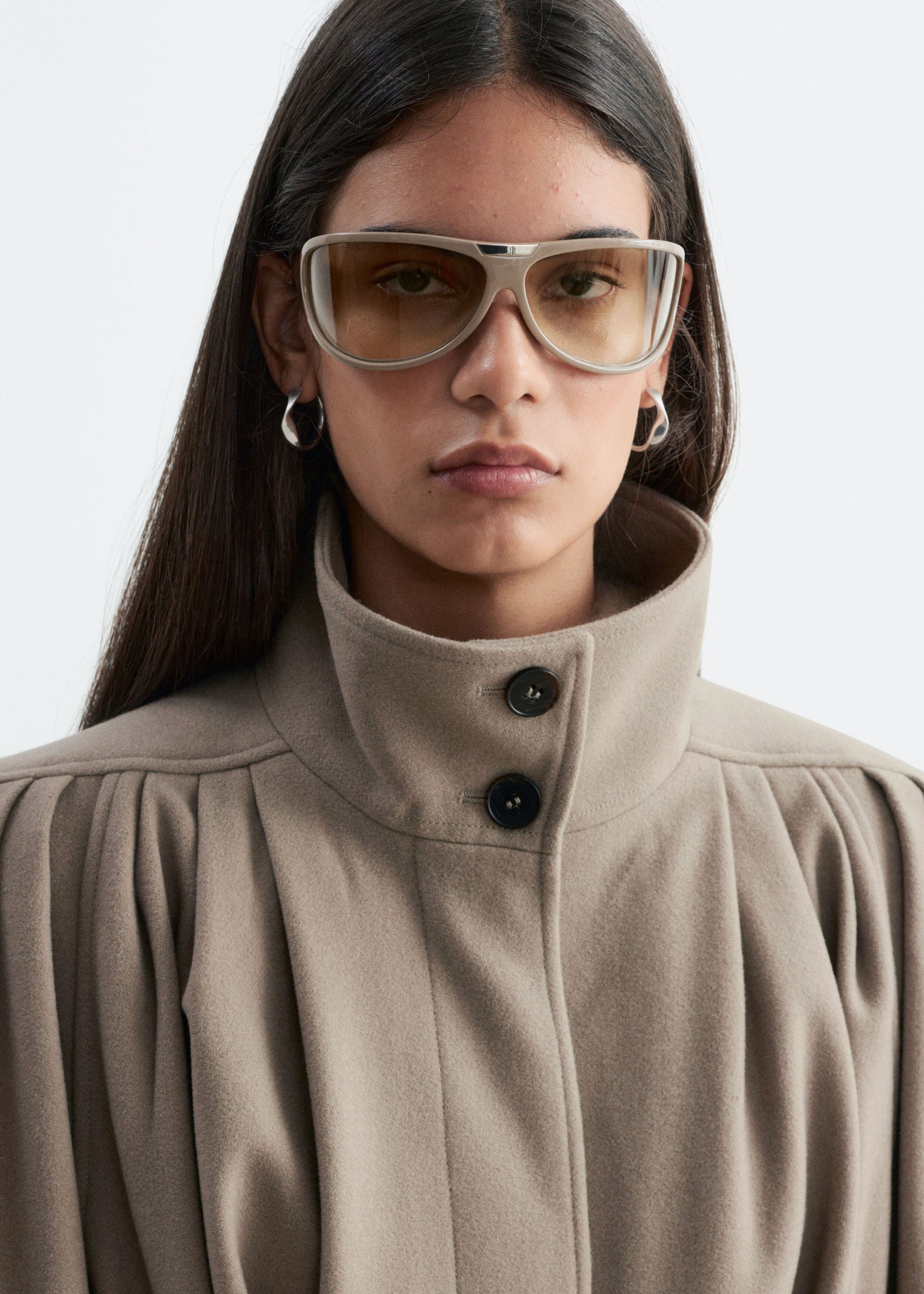 Belted Wool-Lyocell Coat