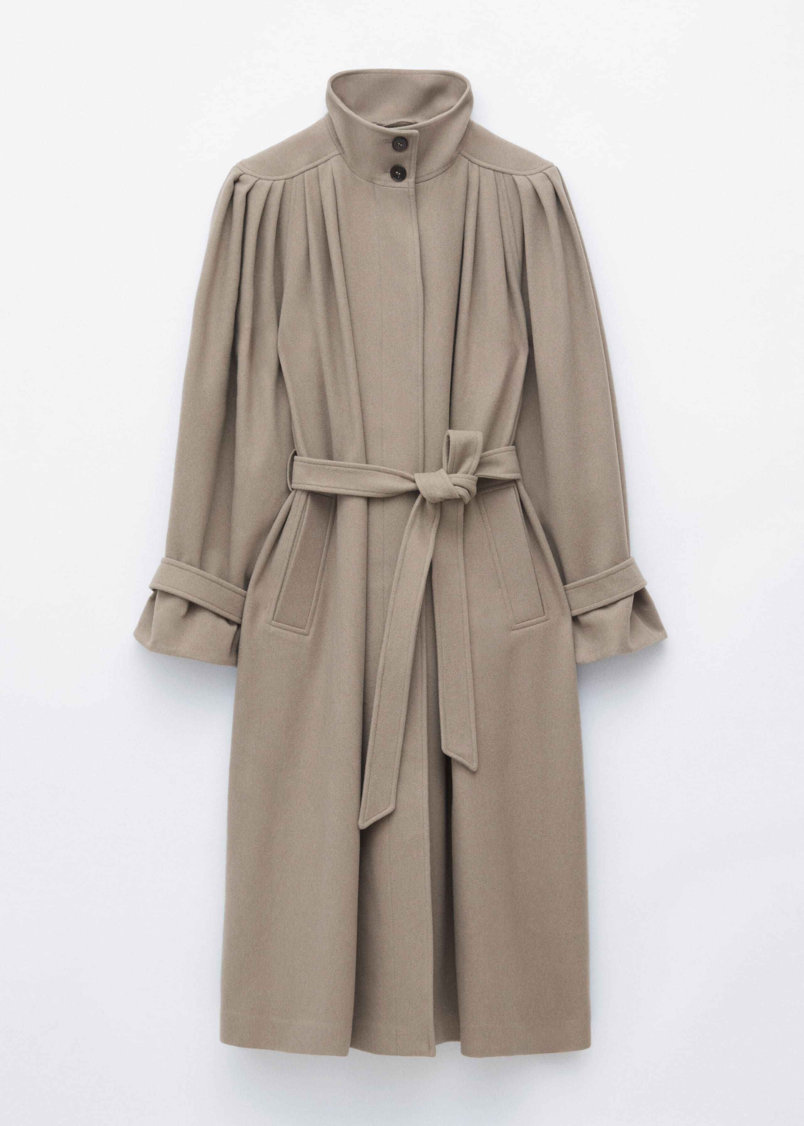 Belted Wool-Lyocell Coat