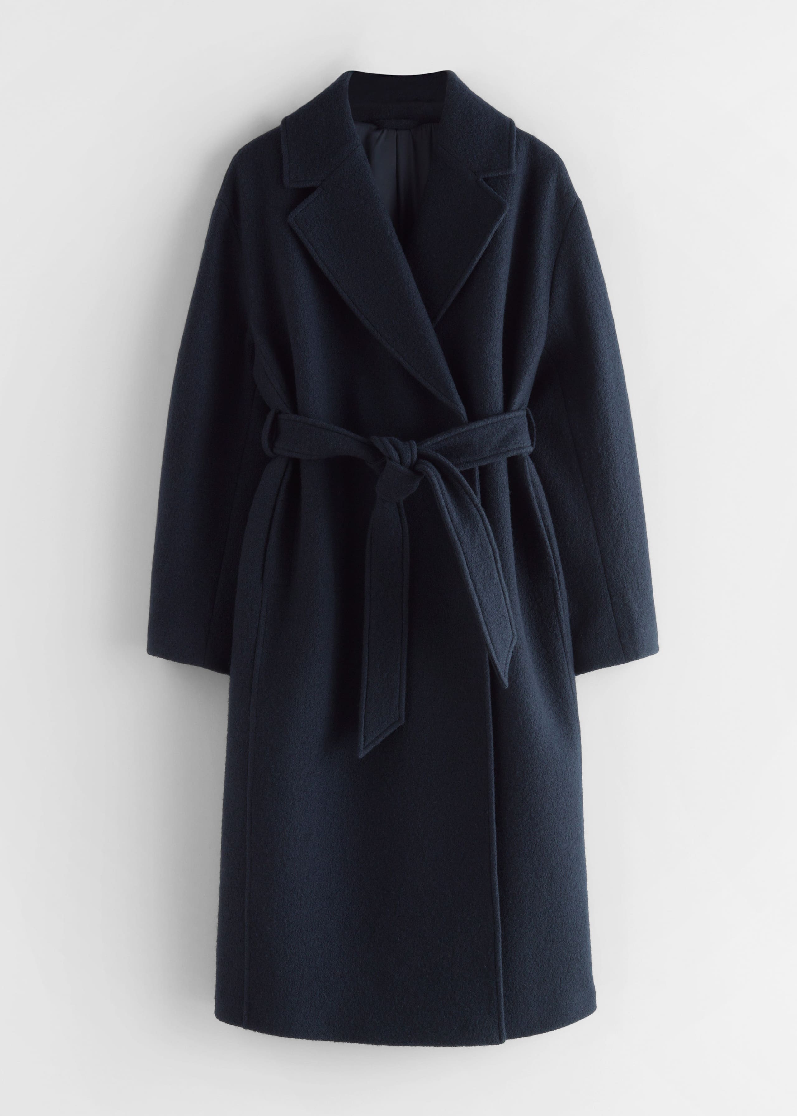 Voluminous Belted Wool Coat
