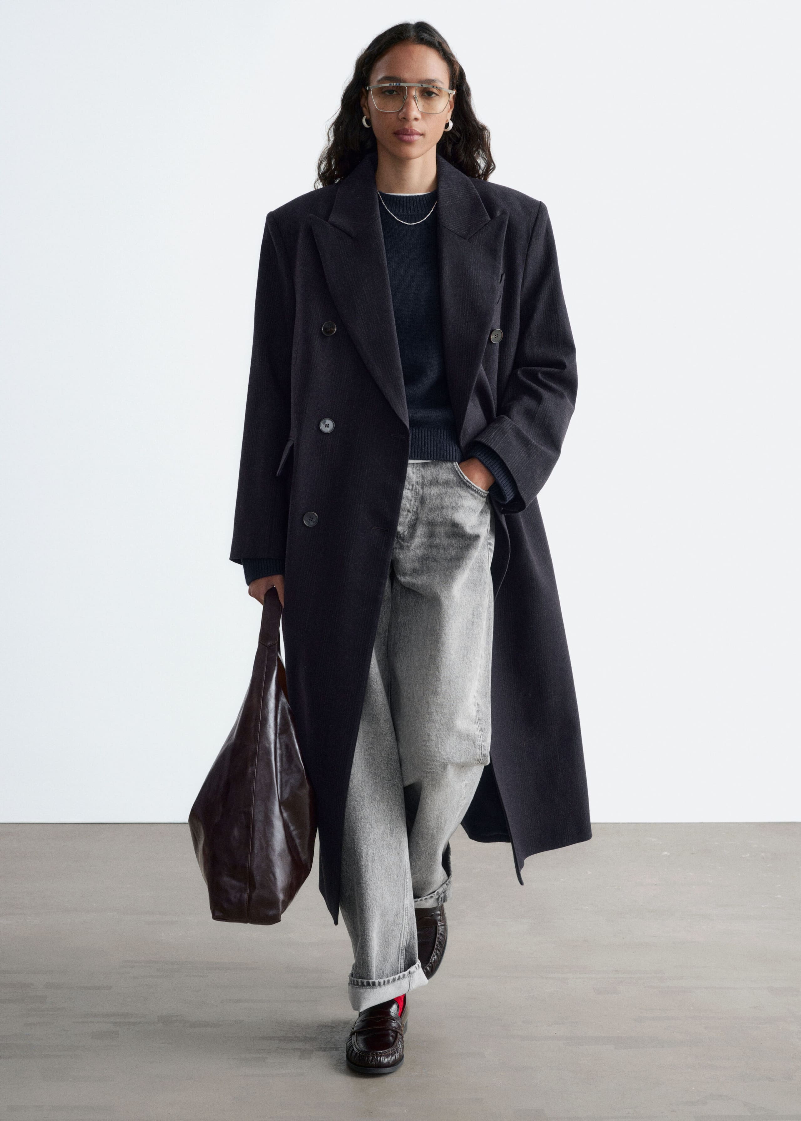 Double-Breasted Wool Coat