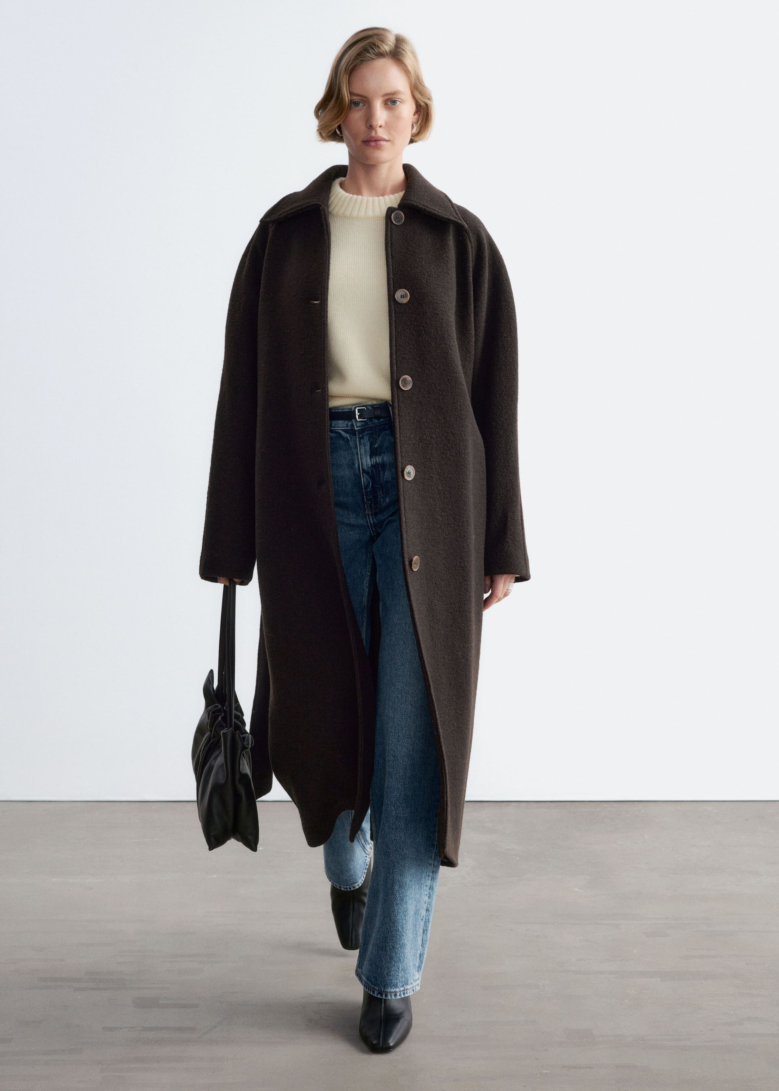 Bouclé Wool Car Coat