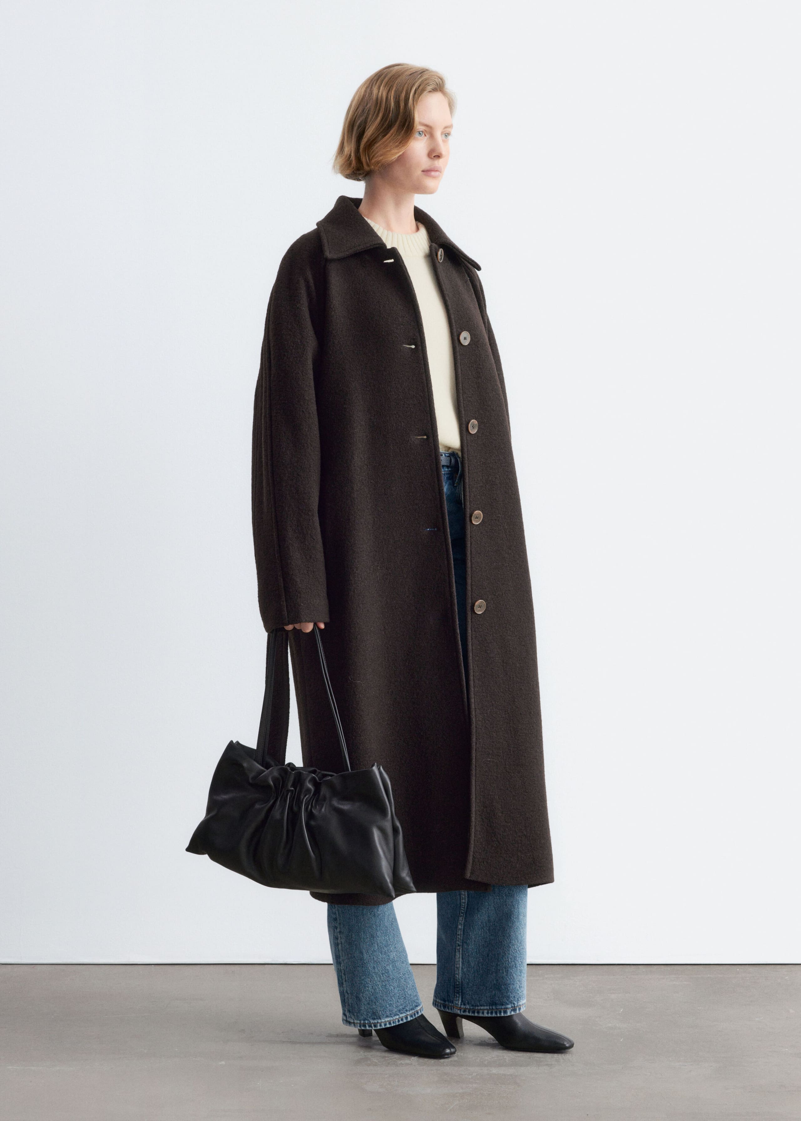 Bouclé Wool Car Coat