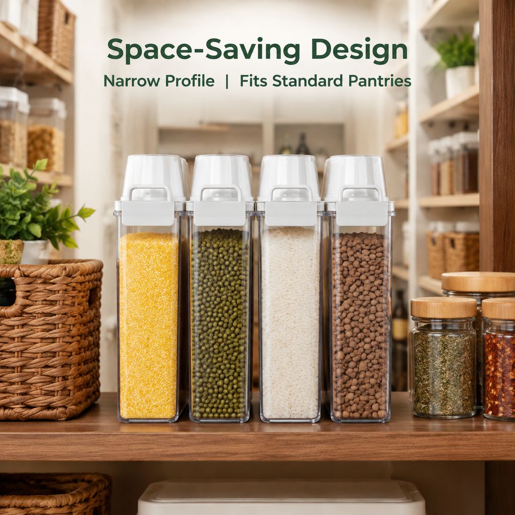 Kitchen grain storage jar