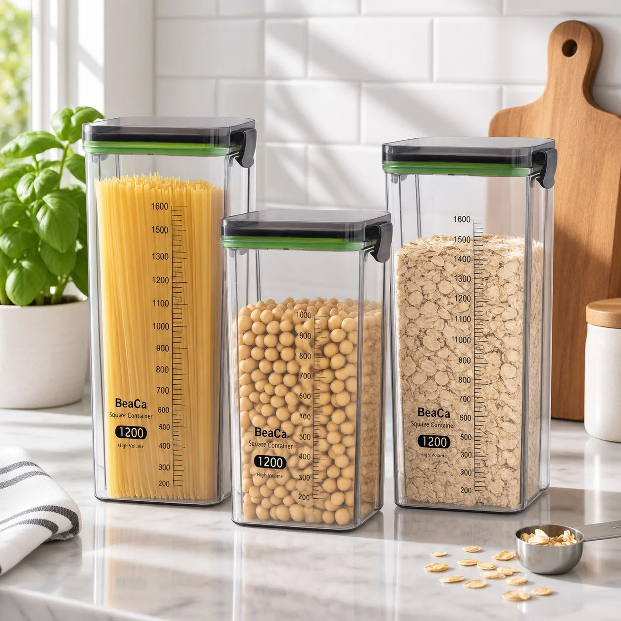 Sealed food storage jars